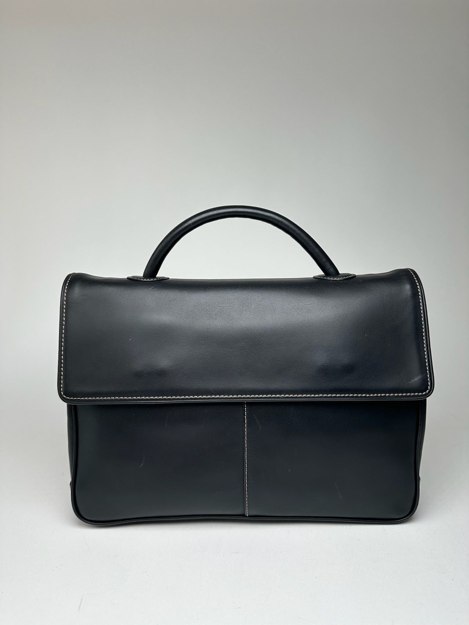 Issey Miyake Vintage Leather Briefcase black Size ONE SIZE - 1 Thumbnail