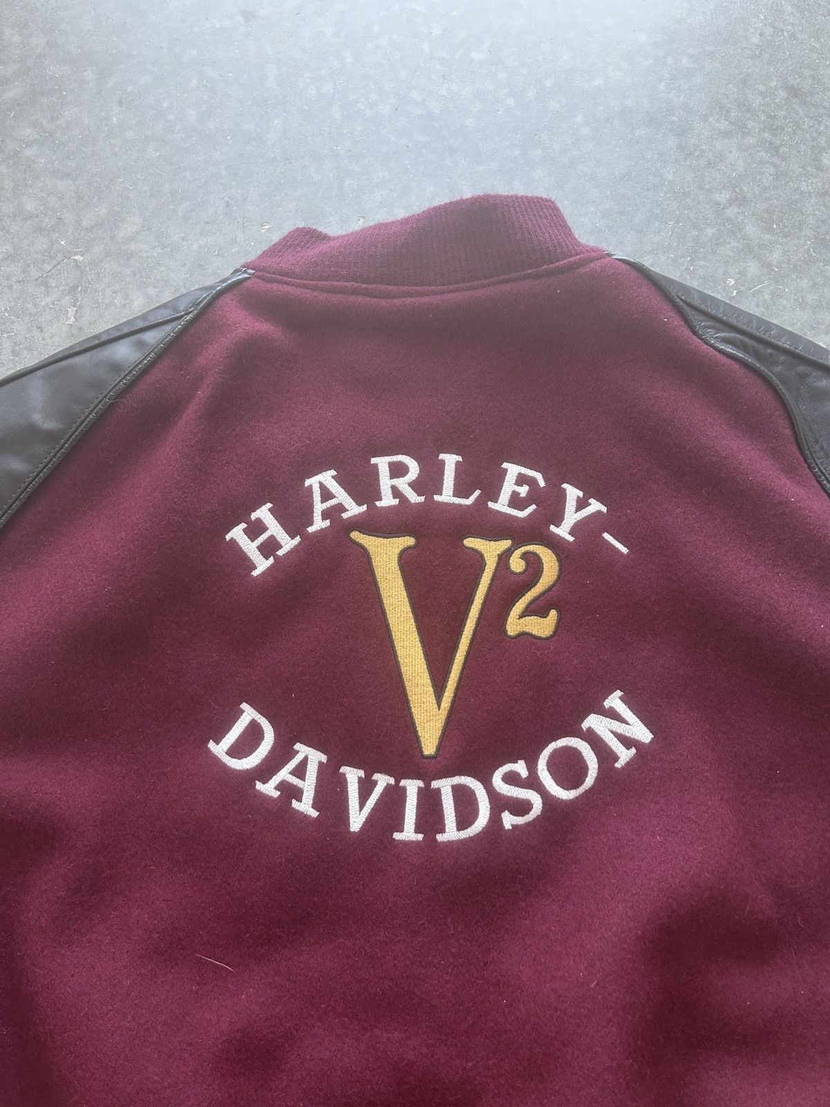 Harley Davidson × Vintage Vintage 90s Harley Davidson Varsity Jacket Size US XXL / EU 58 / 5 - 2 Thumbnail