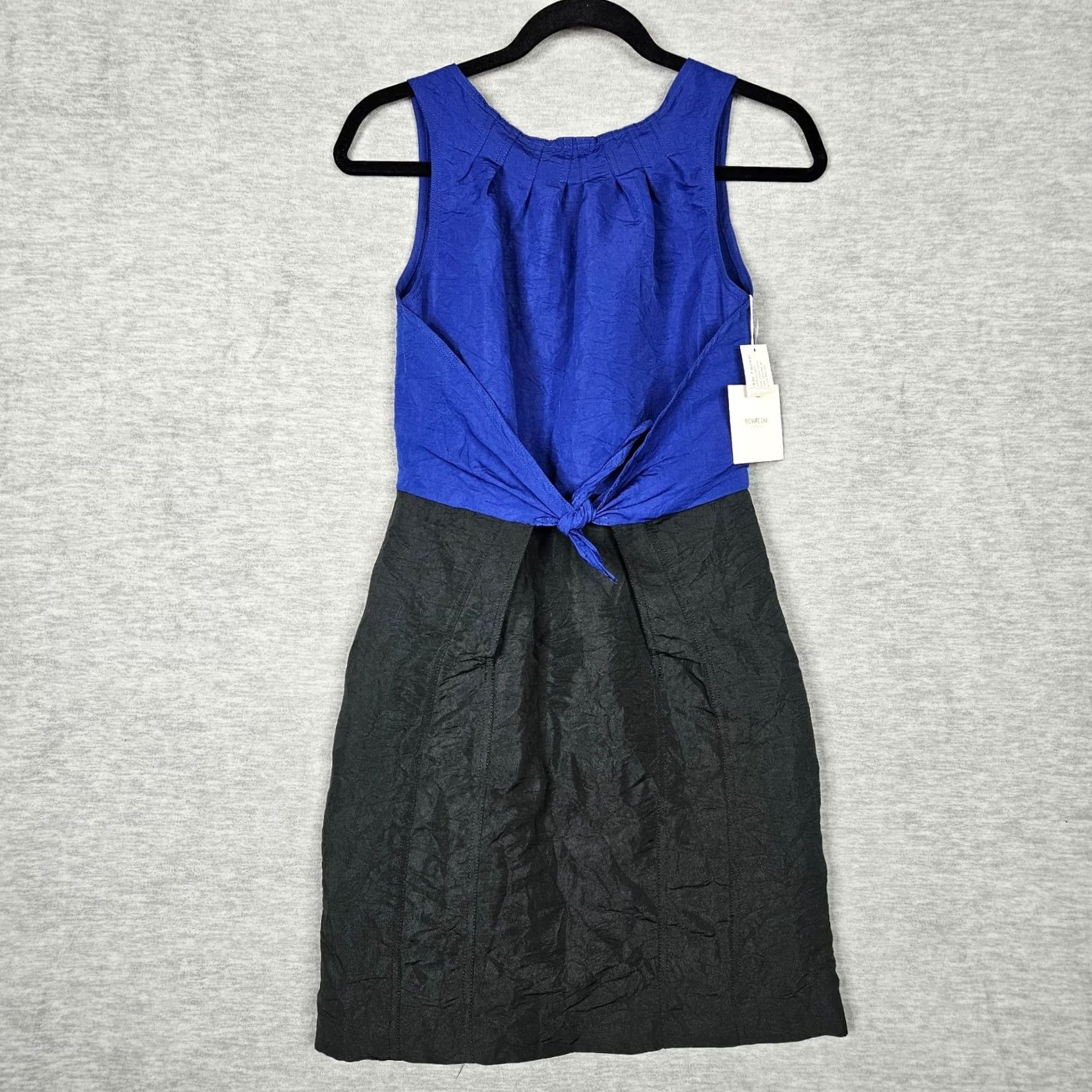 Vintage Richard Chai For Target Women's Dress Blue Black Tie waist Size 7 Size M / US 6-8 / IT 42-44 - 2 Thumbnail