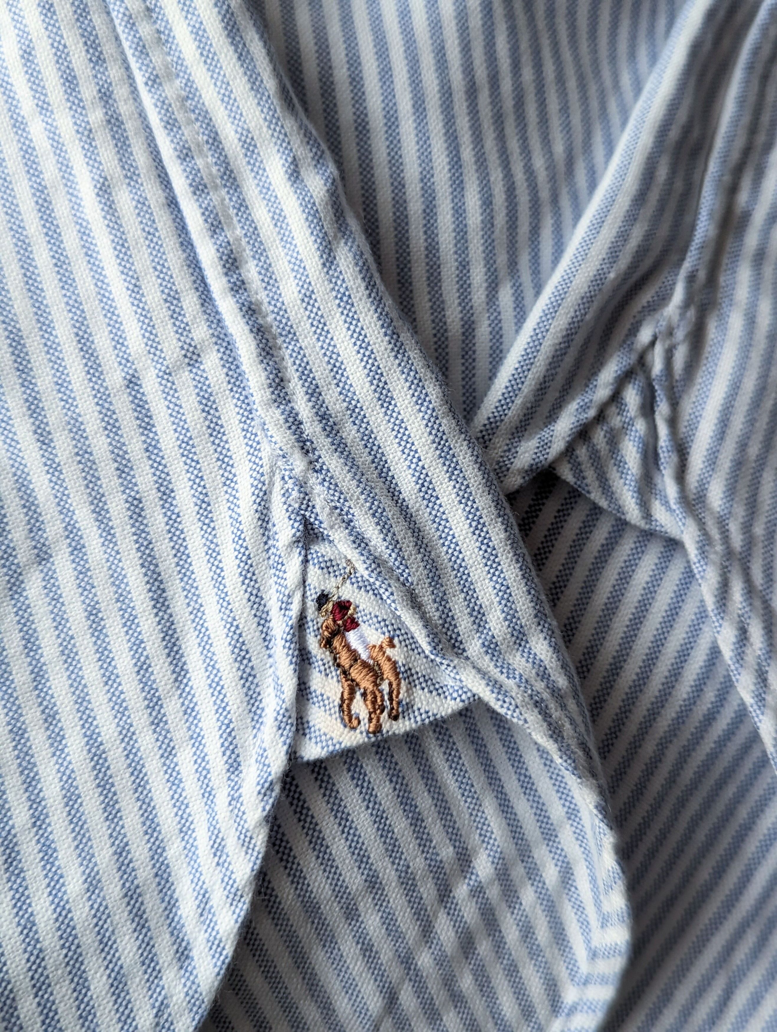 Ralph Lauren Made in USA Rare! Blue University Stripe Oxford Shirt Size US S / EU 44-46 / 1 - 4 Thumbnail