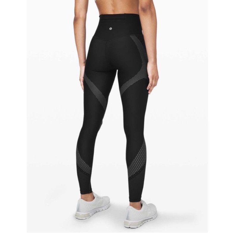 Lululemon Lululemon Mapped Out High-Rise Tight 28" Size 8 Black / Glac Size 30" / US 8 / IT 44 - 1 Thumbnail