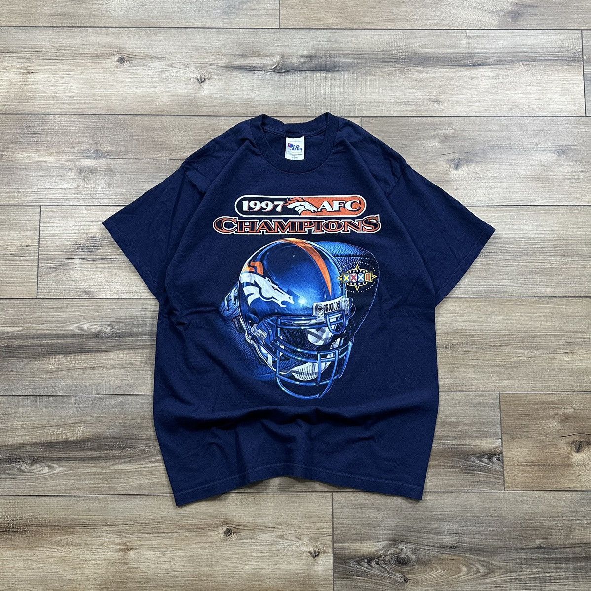NFL 1997 Pro Player Denver Broncos AFC Champions Graphic Tee Size US L / EU 52-54 / 3 - 1 Thumbnail
