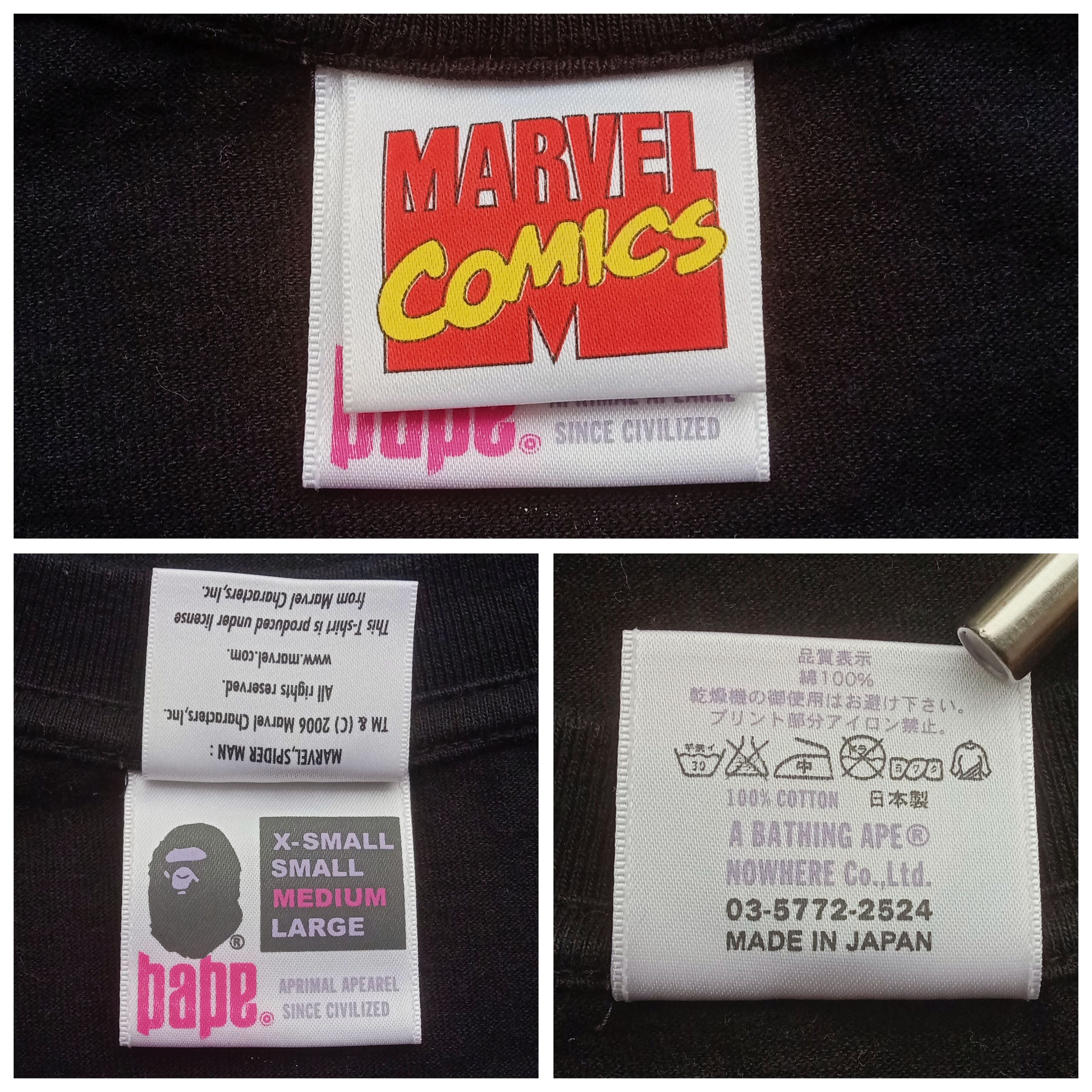 Bape Bape x Marvel Spiderman Tee (2006) Size US M / EU 48-50 / 2 - 8 Thumbnail