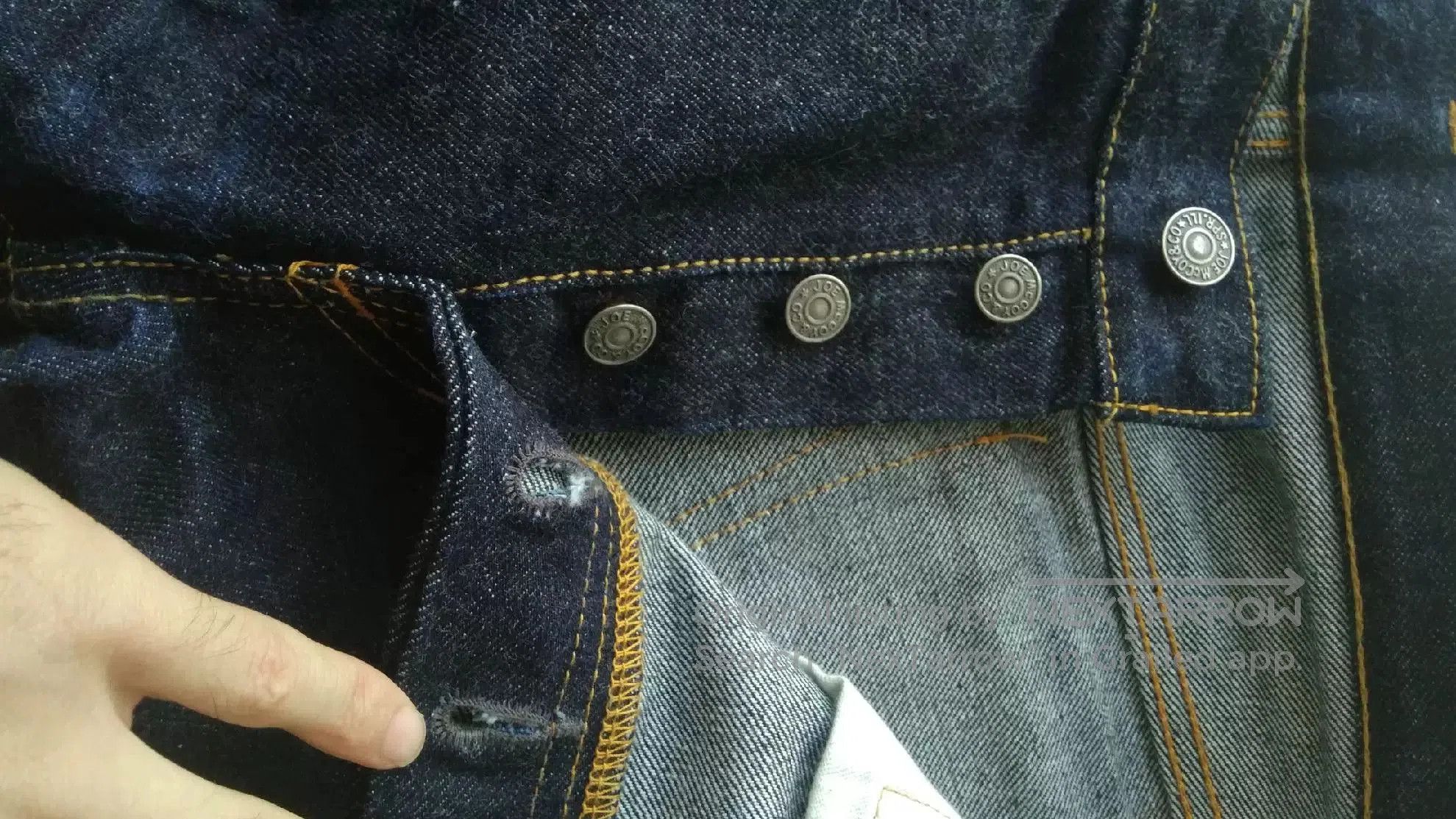 The Real McCoy's Joe McCoy 991XH Vintage Jeans. Size US 30 / EU 46 - 7 Thumbnail