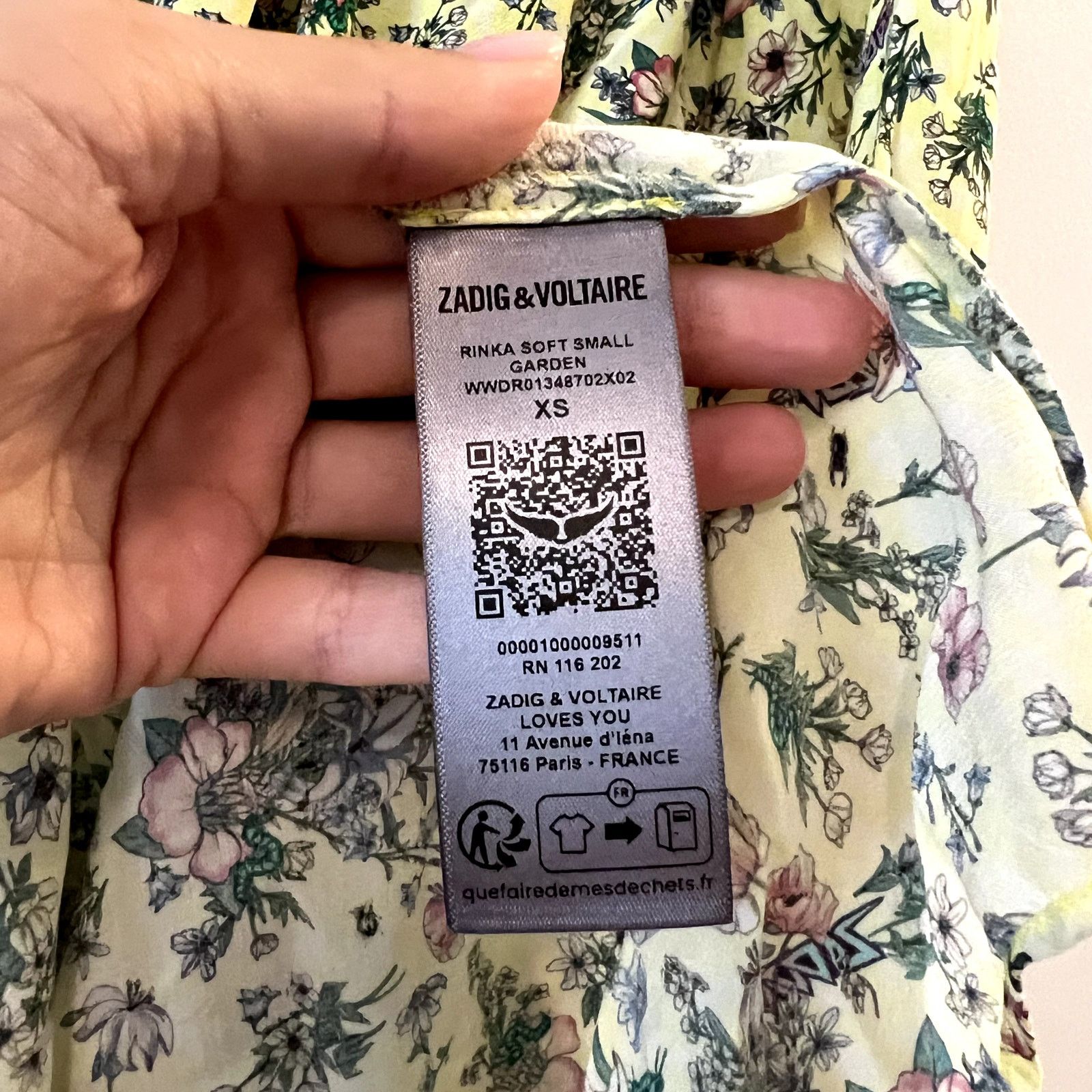 Zadig & Voltaire Zadig & Voltaire Rinka bloemen jurk viscose mini yelllow Size XS / US 0-2 / IT 36-38 - 5 Thumbnail