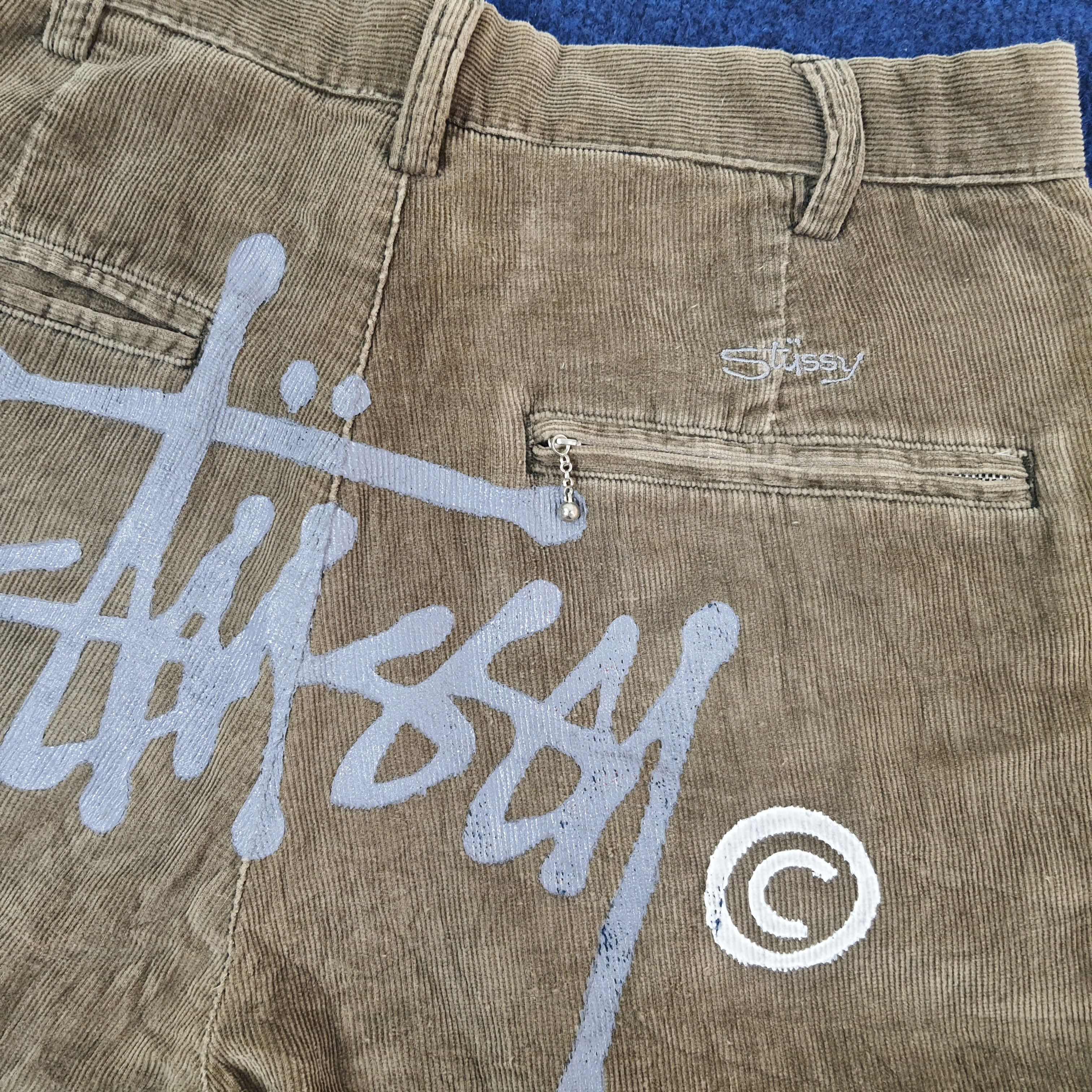 Stussy Vintage Stussy Corduroy Streetwear Custom Logo Pants C228N25 Size US 29 - 3 Thumbnail