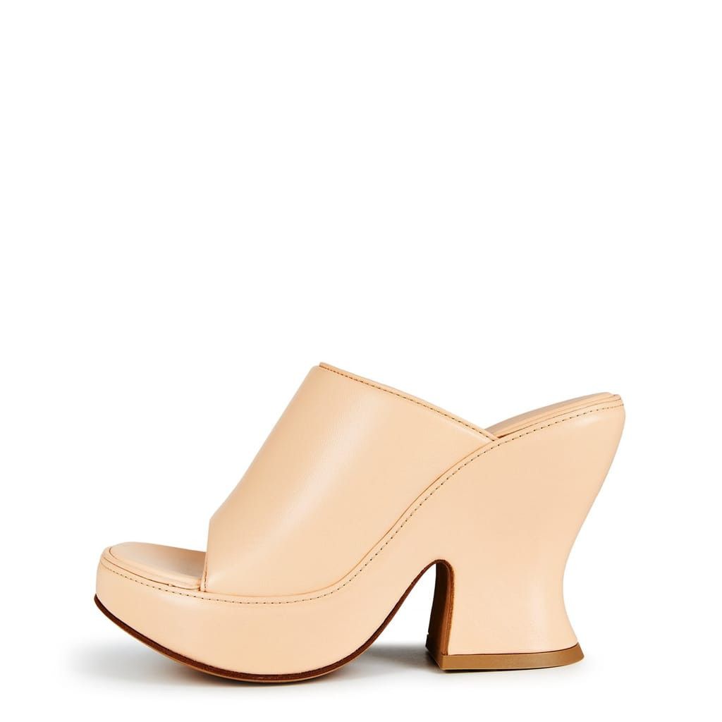 Bottega Veneta Bottega Veneta Wedge High Heel Mules in Pink Size US 4 / IT 34 - 2 Thumbnail