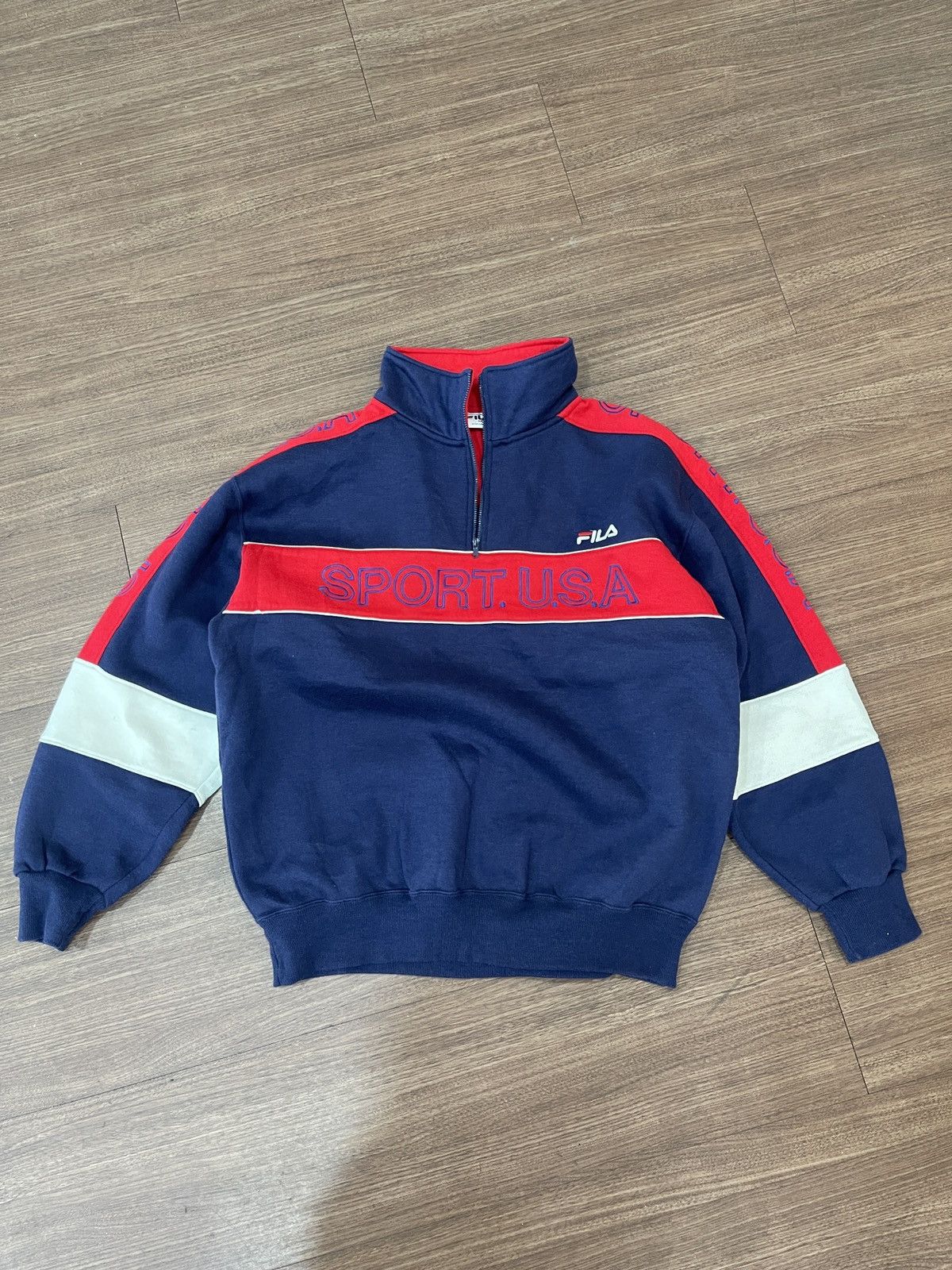 Fila FILA SPORT USA QUARTER ZIP SWEATSHIRT Size US M / EU 48-50 / 2 - 1 Thumbnail