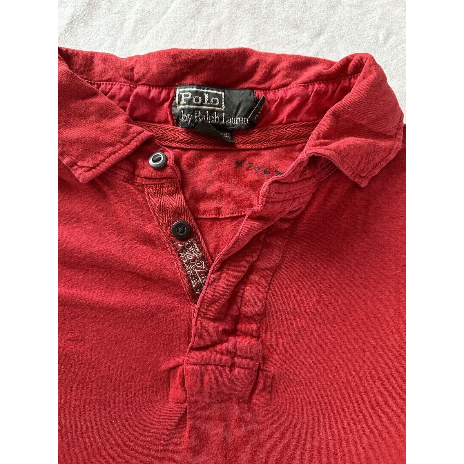 Polo Ralph Lauren Vintage POLO RALPH LAUREN Red Large Shirt Collard Pullover Size US L / EU 52-54 / 3 - 2 Thumbnail