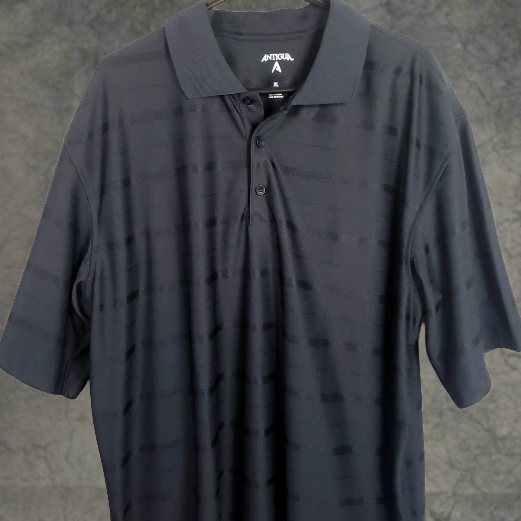 Vintage Antigua Polo Shirt Men's Size XL Black Athletic Short Sleeve Stripes Trim Size US XL / EU 56 / 4 - 1 Thumbnail