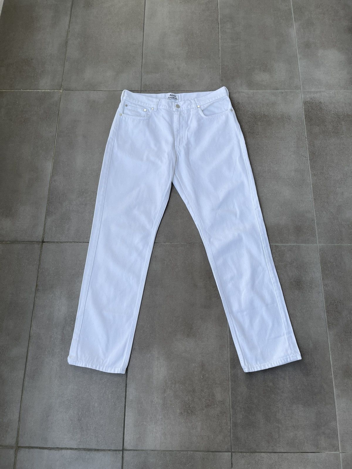 Pre-owned Acne Studios X Avant Garde Acne Studios Boy White Denim Pants