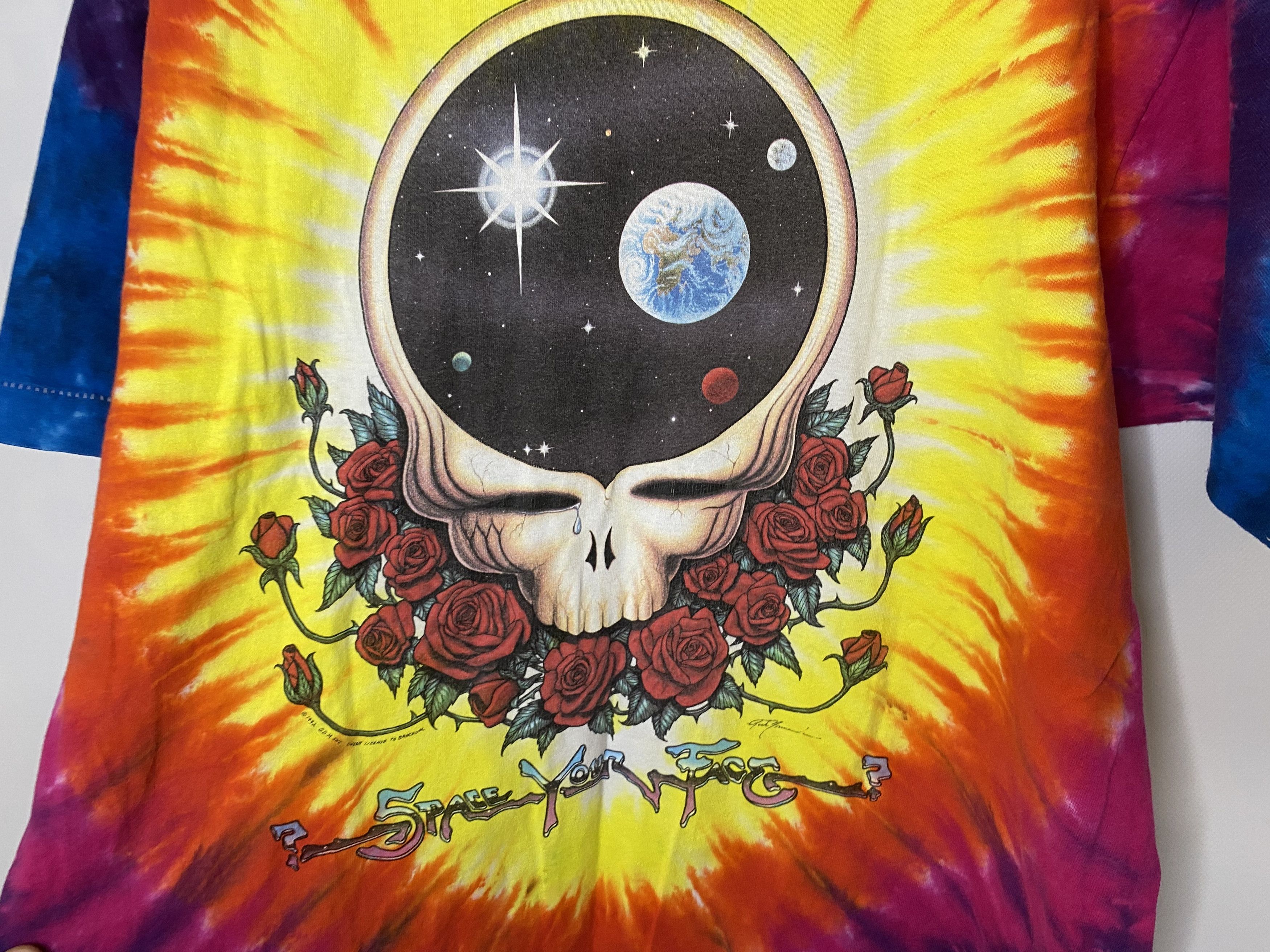 Grateful Dead × Liquid Blue × Vintage VINTAGE 1992 GRATEFUL DEAD TIE DYE T SHIRT SINGLE STITCH Size US XL / EU 56 / 4 - 7 Thumbnail