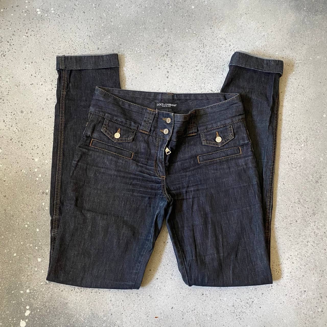 Dolce & Gabbana × Vintage 2007 Dolce & Gabbana Vintage Denim Jeans Size 26" / US 2 / IT 38 - 7 Thumbnail