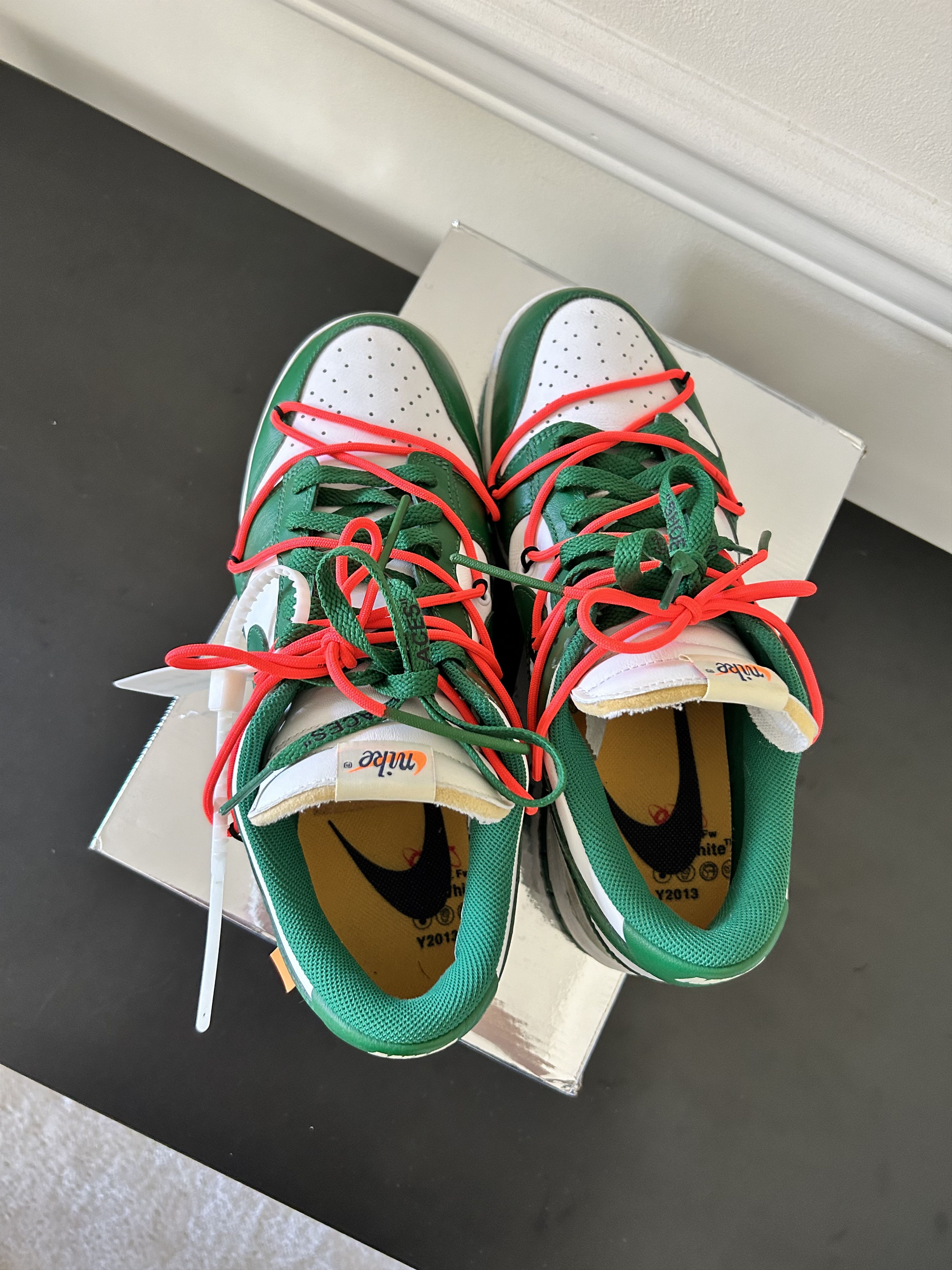 Nike × Off-White Nike Dunk Low Off-White Pine Green Size US 11 / EU 44 - 5 Thumbnail
