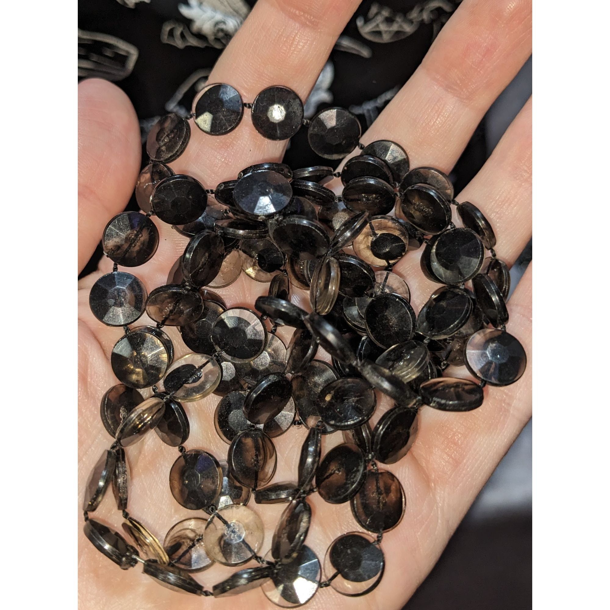 Other Gothic Smoky Faceted Plastic Bead Necklace Size ONE SIZE - 2 Thumbnail