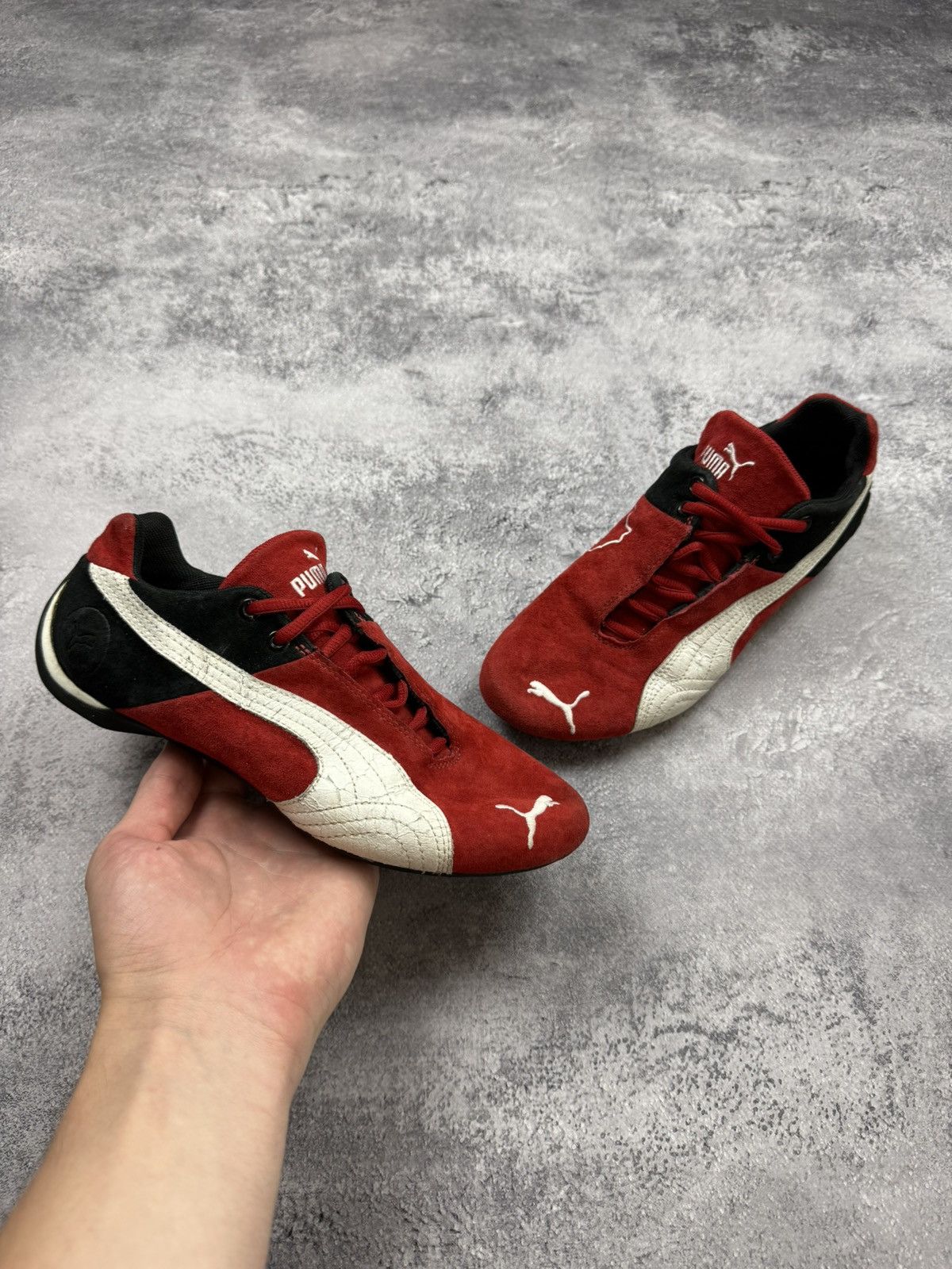 Puma Vintage Puma Speedcat OG Red Suede Low Top Sneakers Hype Y2K Size US 6 / EU 39 - 2 Thumbnail