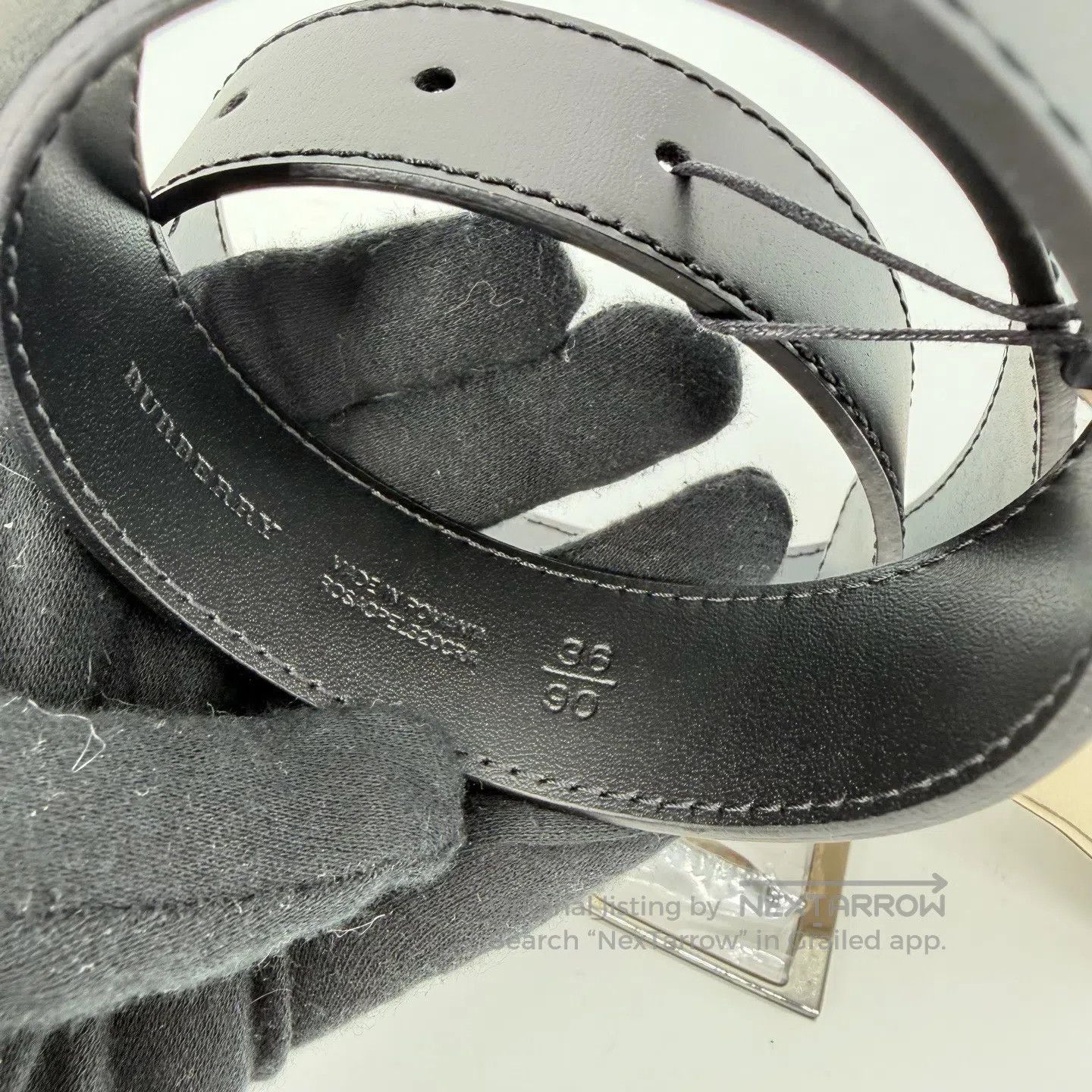 Burberry Burberry size90 leather belt Size ONE SIZE - 3 Thumbnail