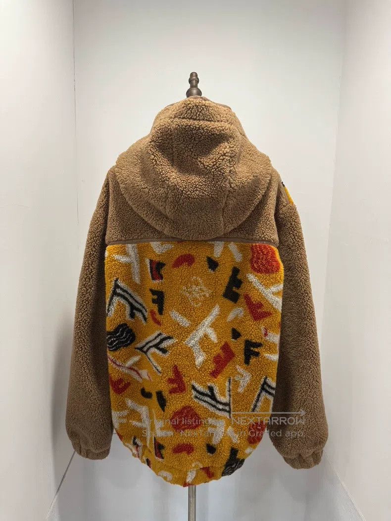 Fendi Fendi Fur Teddy Patchwork Printed Zip-Up Hoodie Size US L / EU 52-54 / 3 - 2 Thumbnail