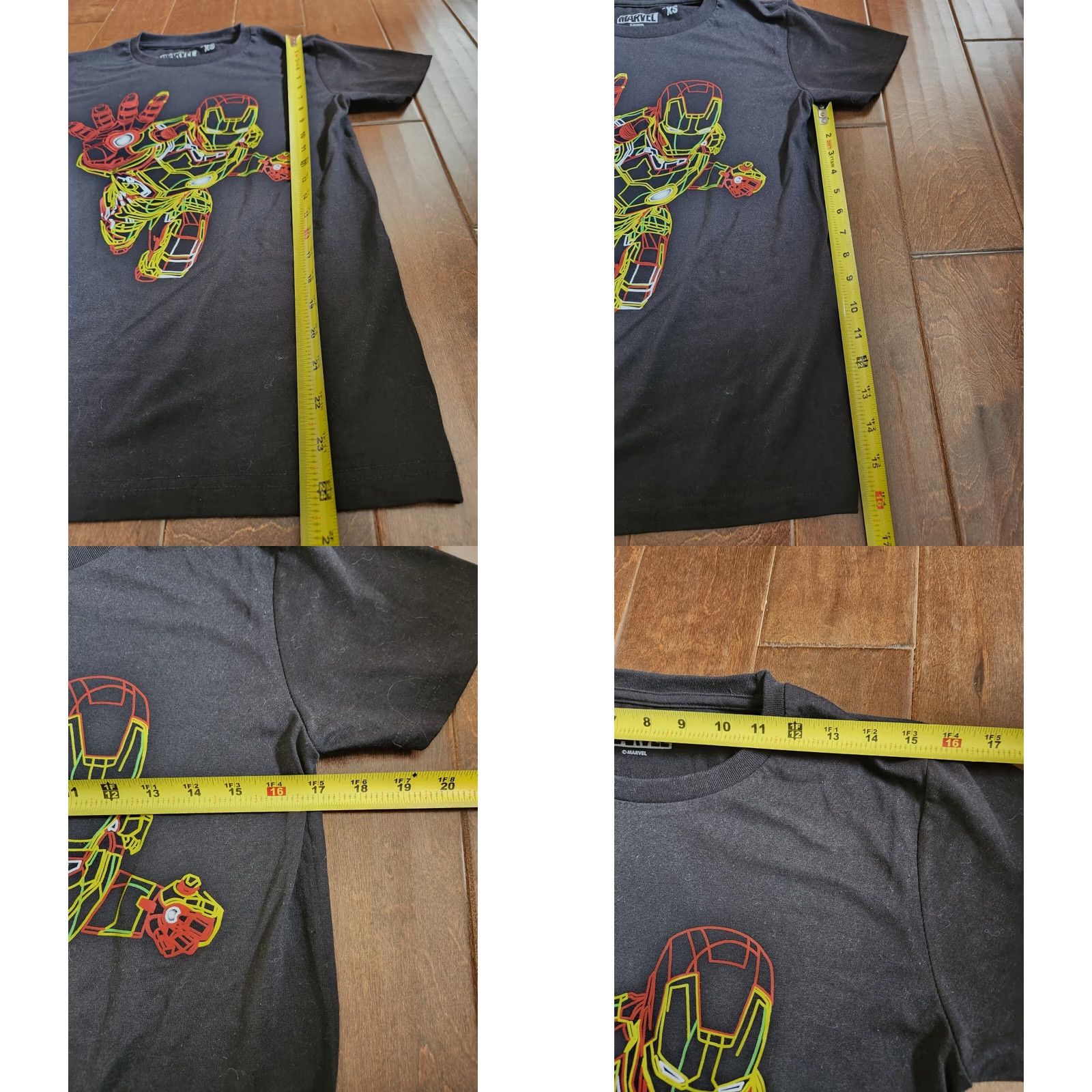 Vintage Marvel Iron Man Graphic Tee T-shirt - Neon Neon Man Crew Neck Short Sleeve Black XS Men's Shirt Graphic Print 90s? Size US XS / EU 42 / 0 - 8 Thumbnail