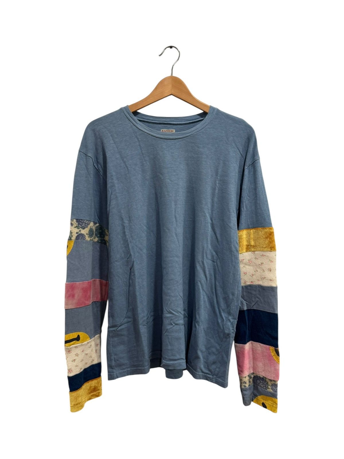 Kapital Kapital Hippie Patchwork Long Sleeve Tee Blue Size US L / EU 52-54 / 3 - 1 Thumbnail