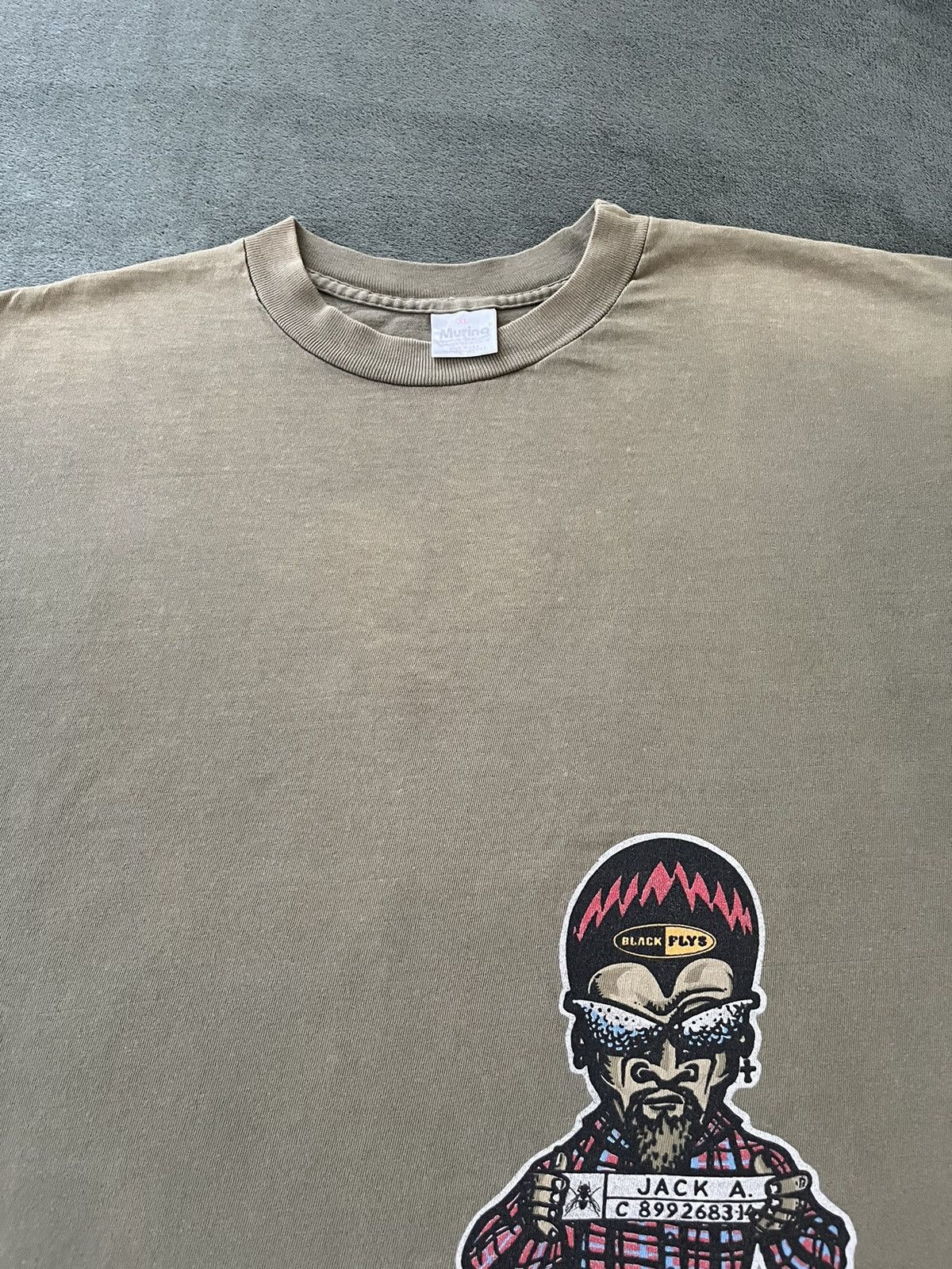 Hook-Ups × Rap Tees × Vintage RARE VINTAGE 90’S BLACK FLYS “COUNTY JAIL” HIP-HOP T-SHIRT Size US XL / EU 56 / 4 - 7 Thumbnail