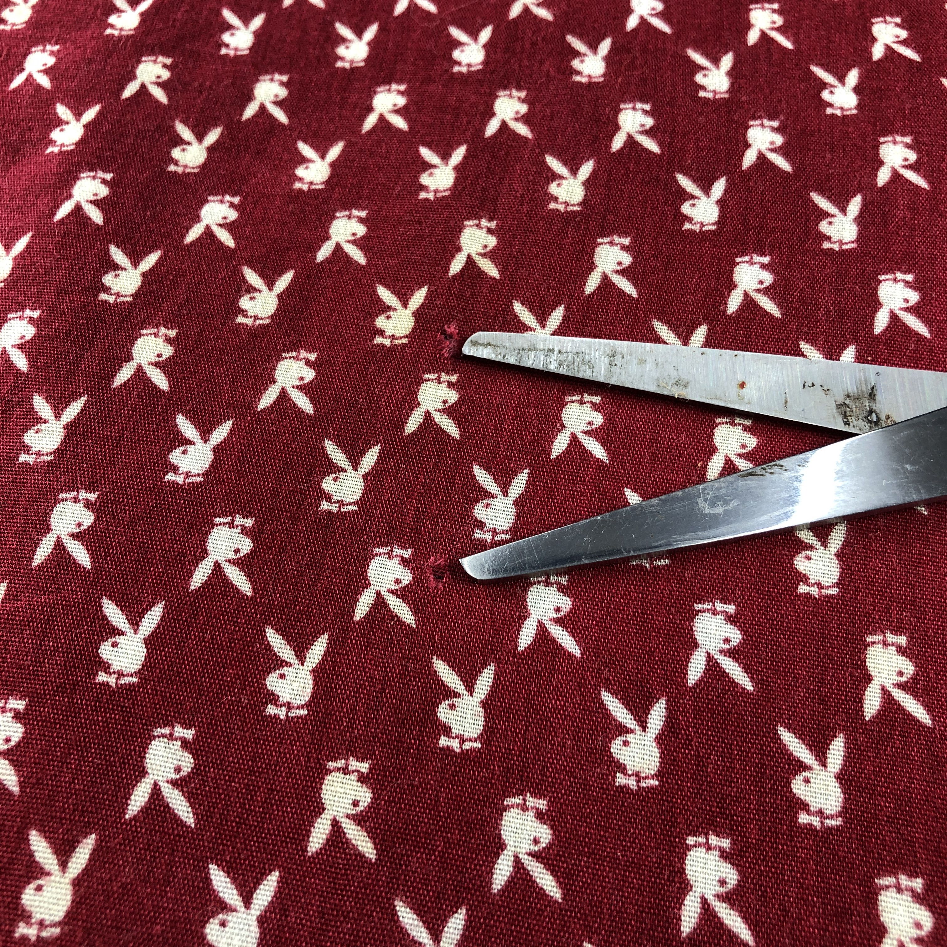 Playboy × Vintage Playboy Rabbit Head Handkerchief Neckerchief Bandana H2475 Size ONE SIZE - 5 Thumbnail