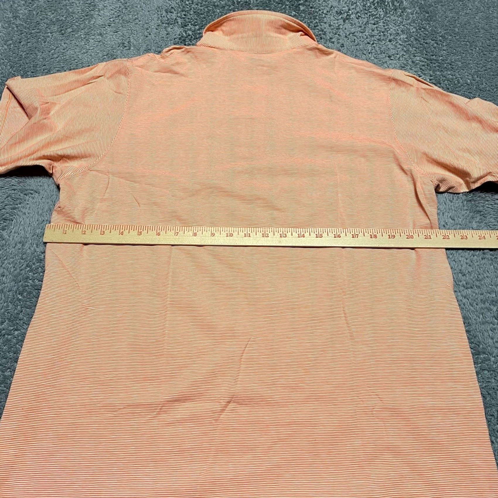 Vintage B Draddy Polo Shirt Mens Large Orange Striped Golf Pima Size US L / EU 52-54 / 3 - 6 Thumbnail