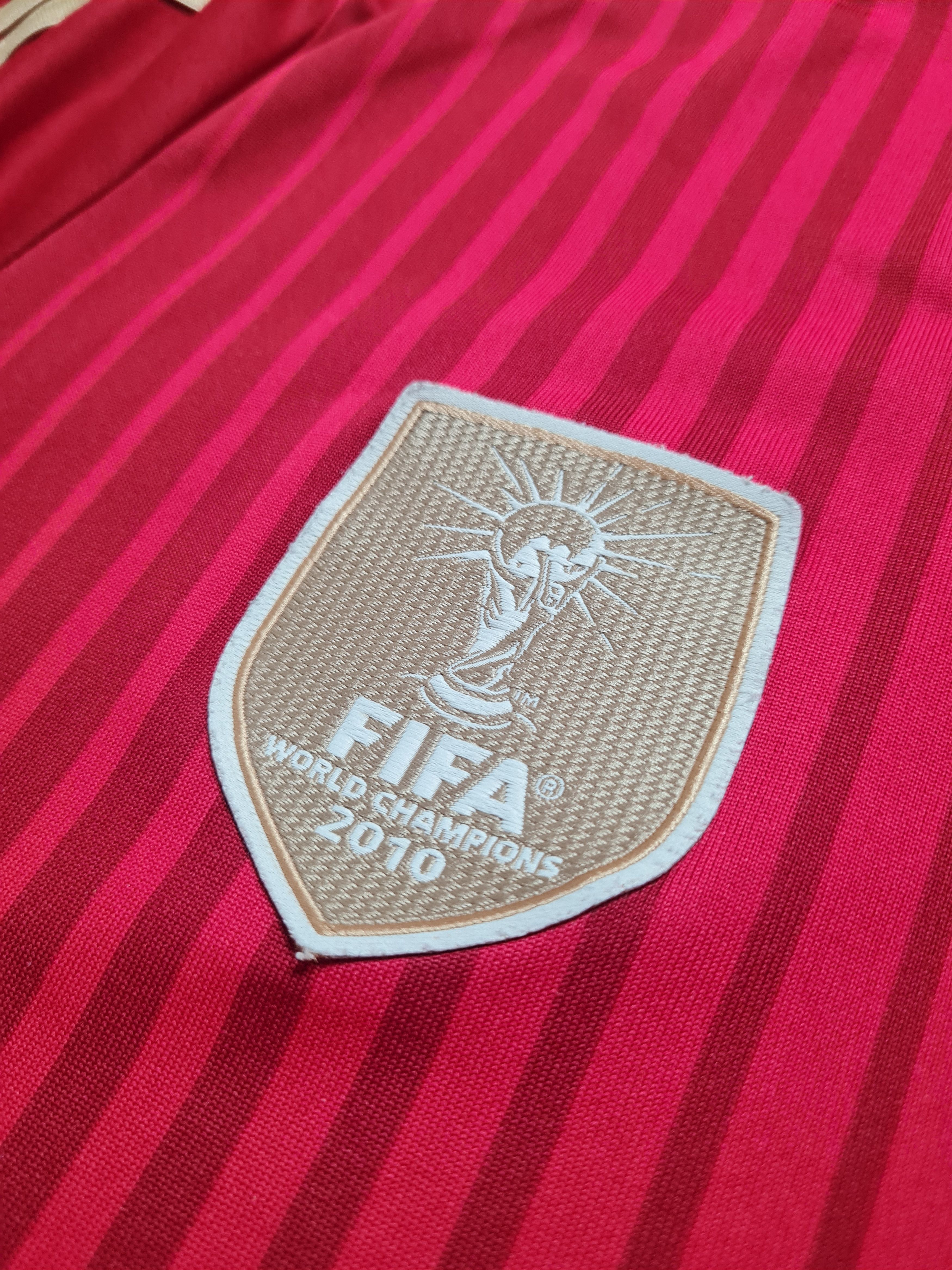 Adidas Spain Home Shirt 2014 World Cup Champions Adidas Football Size US L / EU 52-54 / 3 - 8 Thumbnail