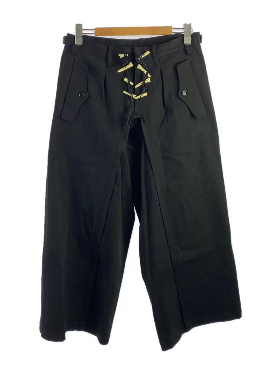 image of Yohji Yamamoto Bone Motif Pants in Black, Men's (Size 32)