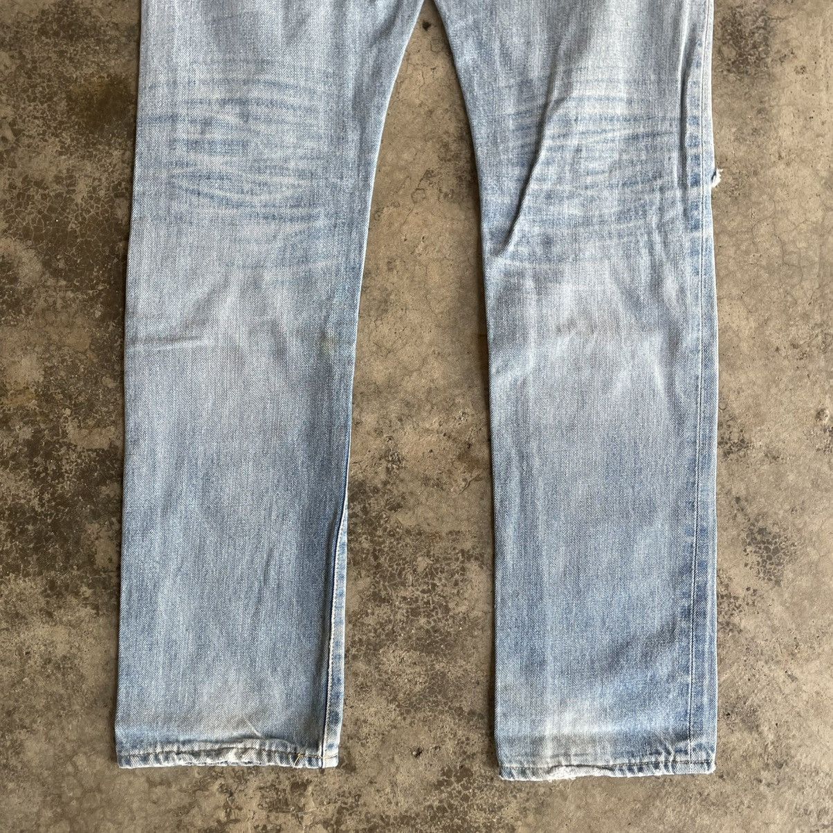 Attachment 🔥Sick🔥🇯🇵Attachment Ripped Distress Selvedge Slim Fit Jeans Size US 31 - 6 Thumbnail