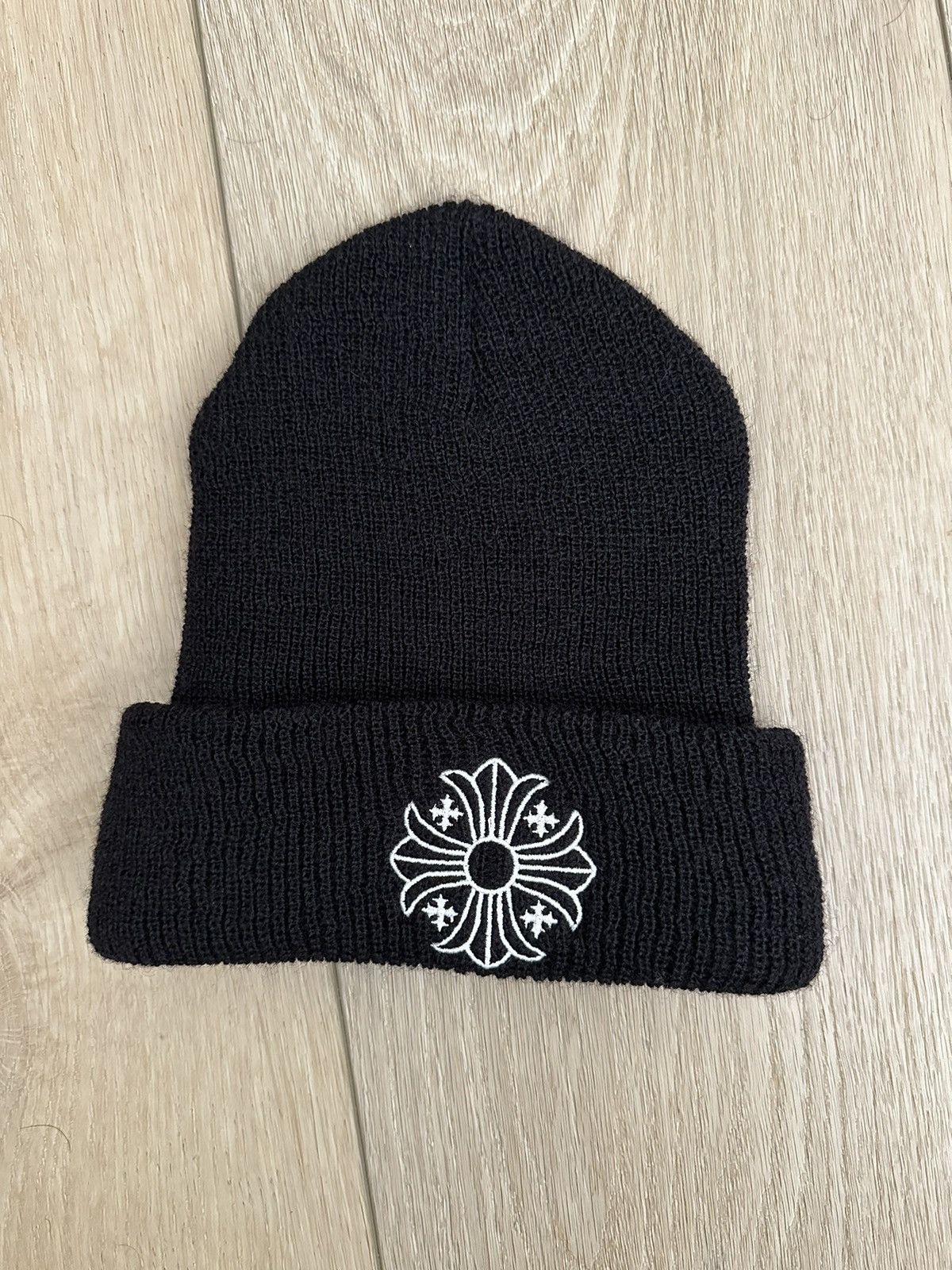image of Chrome Hearts Plus Cross Beanie in Black, Men's
