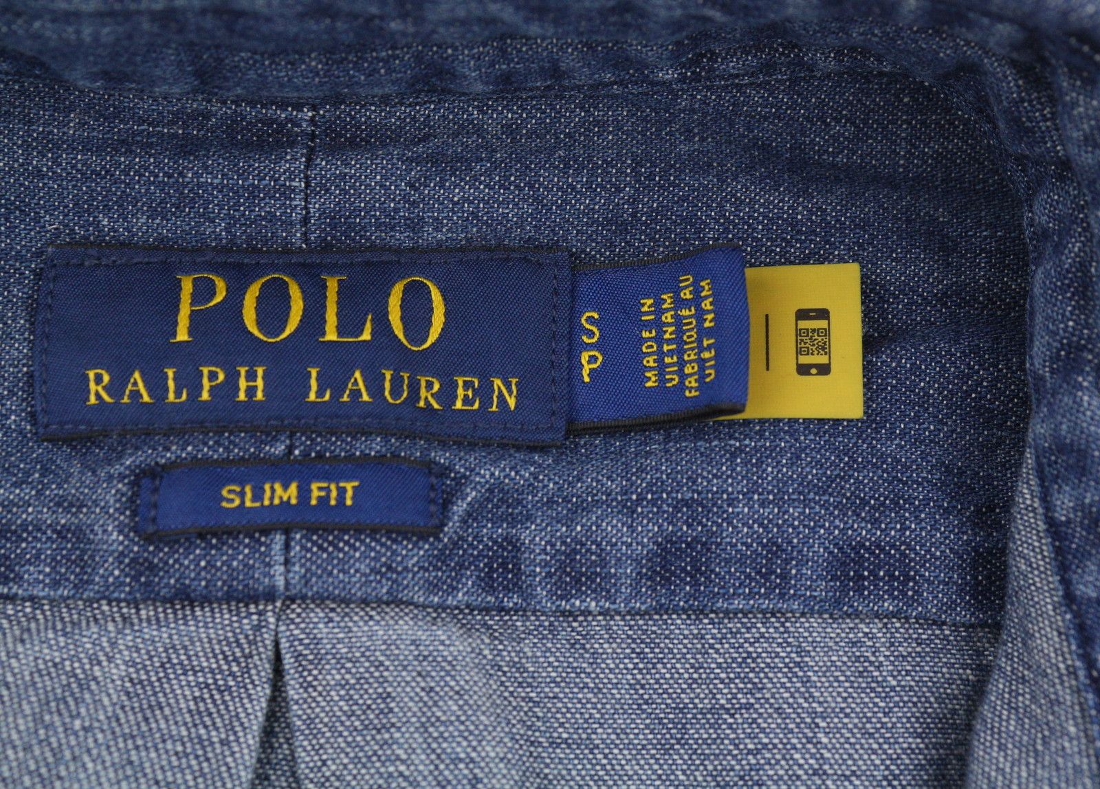 Ralph Lauren CORE REPLEN S Blue Denim Faded Button Down Slim 86995 Size US S / EU 44-46 / 1 - 7 Thumbnail