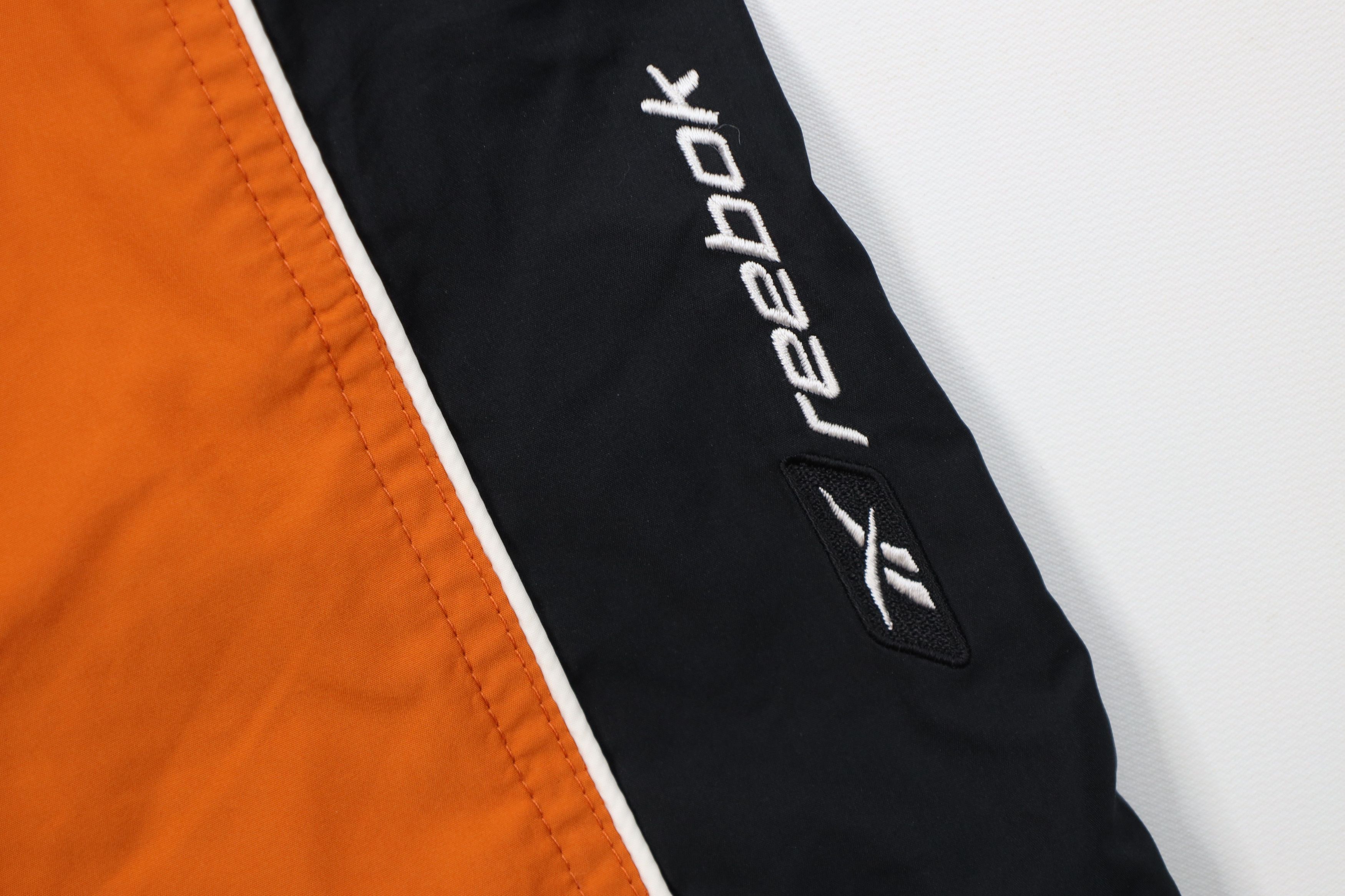 Reebok Vintage 90s Reebok Spell Out Lined Windbreaker Shorts Orange Size US 32 / EU 48 - 5 Thumbnail