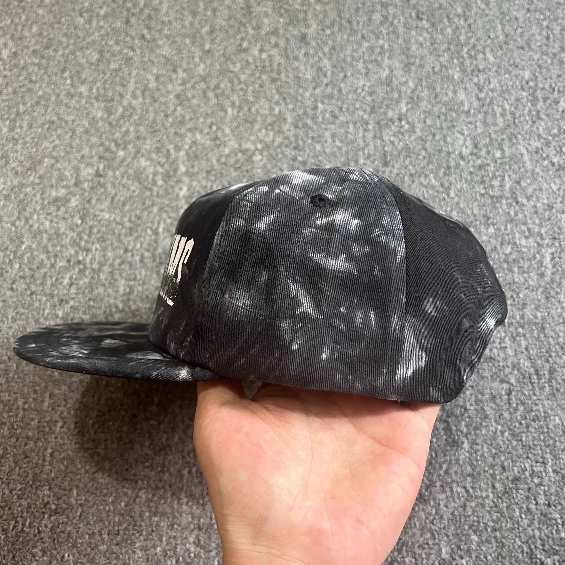 Gotcha Gotcha Washed Tie-Dye Flat Brim Baseball Cap Q7 Size ONE SIZE - 5 Thumbnail