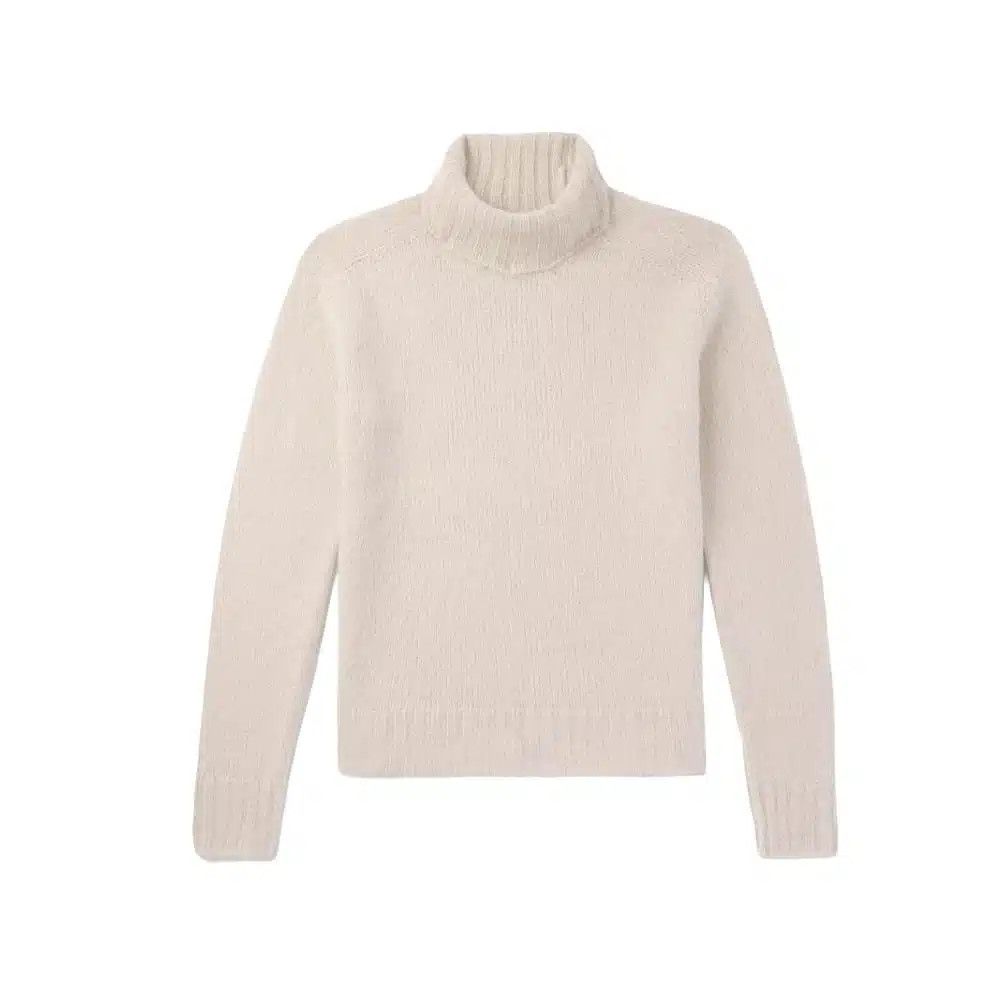 Tom Ford o1loc1c0526 KRL034 Brushed Wool Blend Sweater in Beige Size US L / EU 52-54 / 3 - 1 Thumbnail