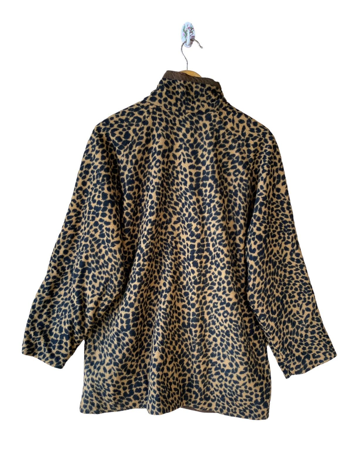 Vintage Leopard Print Fleece Jacket by Calzione - Vintage Fashion Size US L / EU 52-54 / 3 - 2 Thumbnail