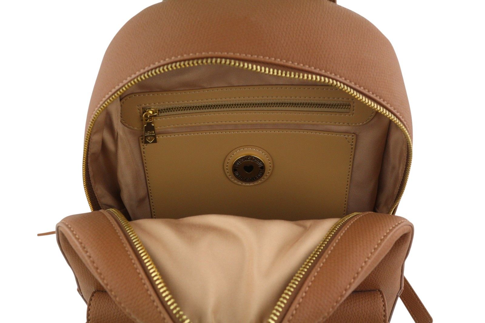 Love Moschino ZAINO PU CAMMELLO OS Brown Logo Backpack 87736 Size ONE SIZE - 8 Thumbnail