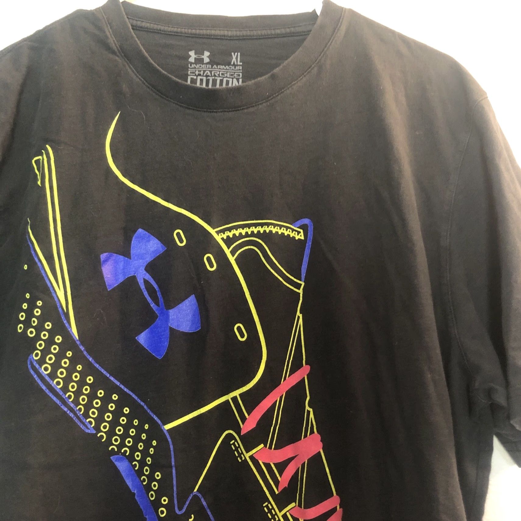 Under Armour Under Armour Mens Short Sleeve Shirt XL Crew Neck Logo Solid Multicolor T-Shirt Sports Casual Easy Care All Seasons Logo 2000s? Size US XL / EU 56 / 4 - 3 Thumbnail