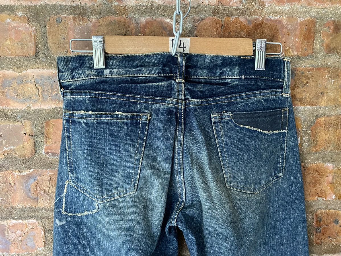 Kapital Vtg DMG Domino whisker patchwork distresses denim Size US 29 - 13 Thumbnail
