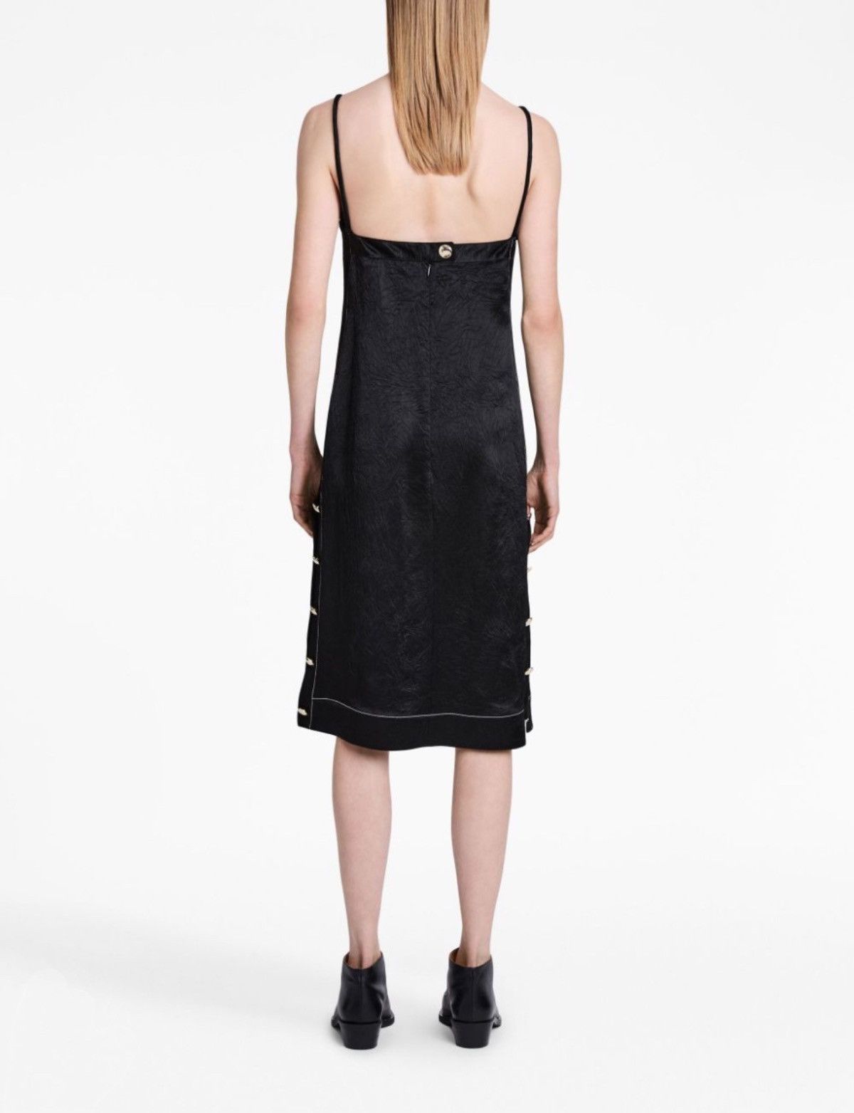 Proenza Schouler Proenza Schouler Crushed Satin Cowl Neck Midi-Dress size 6 Size M / US 6-8 / IT 42-44 - 3 Thumbnail