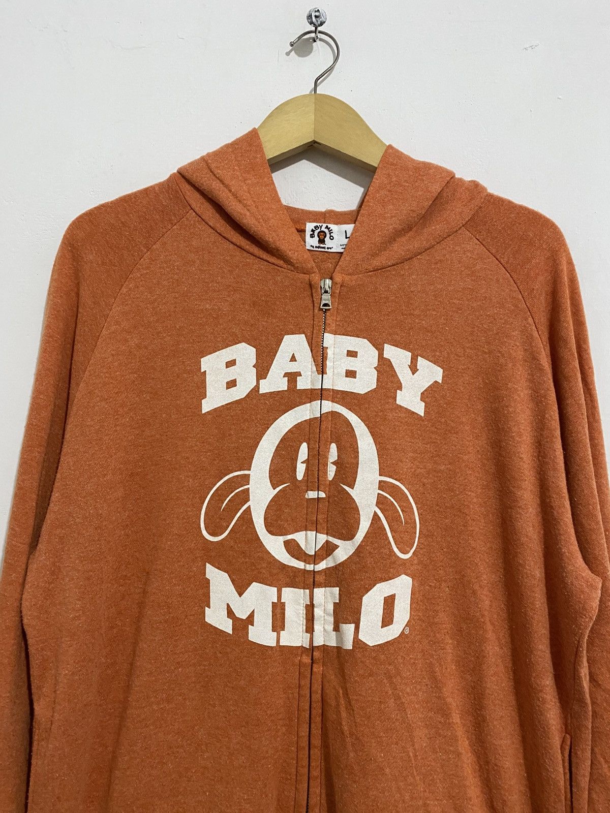 Bape Bape BabyMilo Orange Hoodie 2000s Size US L / EU 52-54 / 3 - 2 Thumbnail