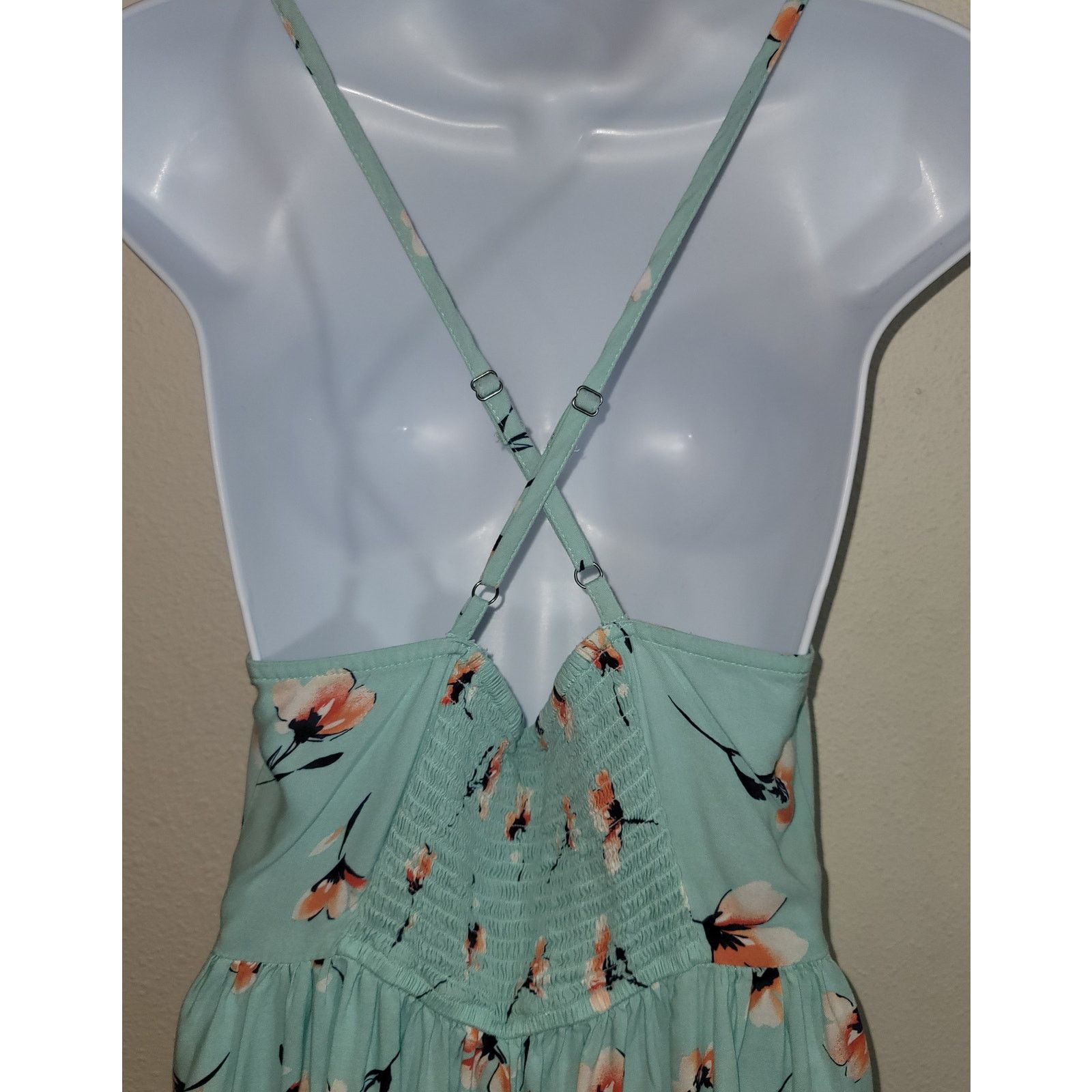 Other SO Light Blue Floral Spaghetti Straps Midi Dress Large Size L / US 10 / IT 46 - 5 Thumbnail