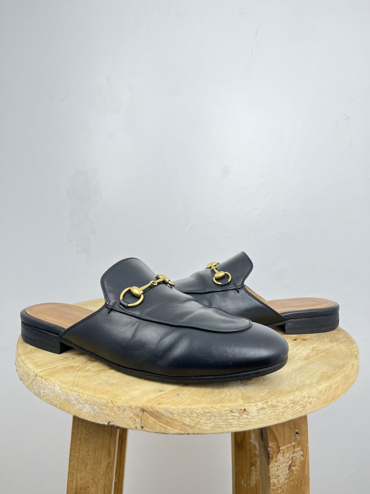 Gucci Princetown Horsebit Leather Mule Shoess Shoes in Black, Women's (Size 8)