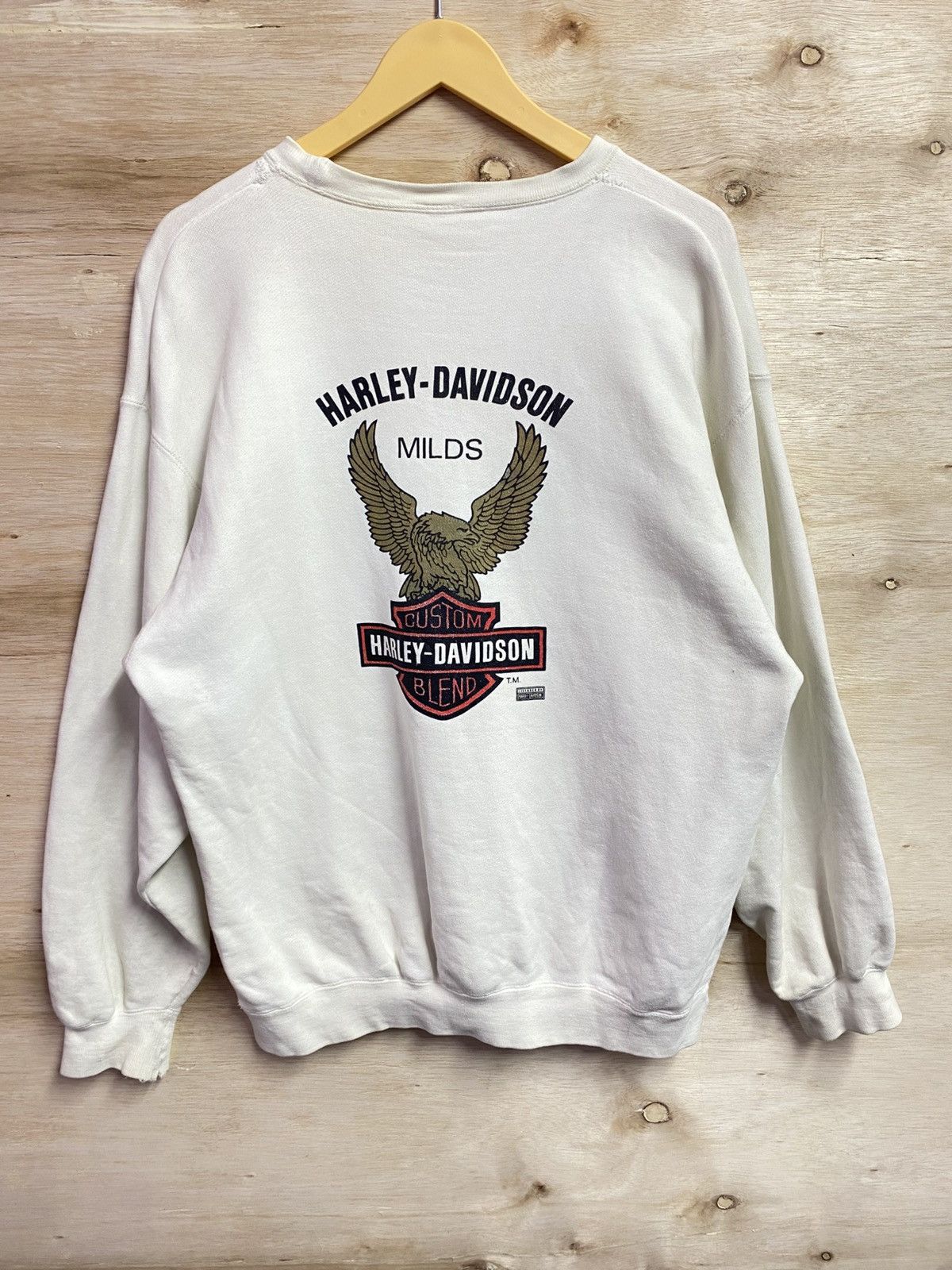 Harley Davidson vintage vintage Harley-Davidson "Custom Blend" sweatshirt Size US XL / EU 56 / 4 - 1 Thumbnail