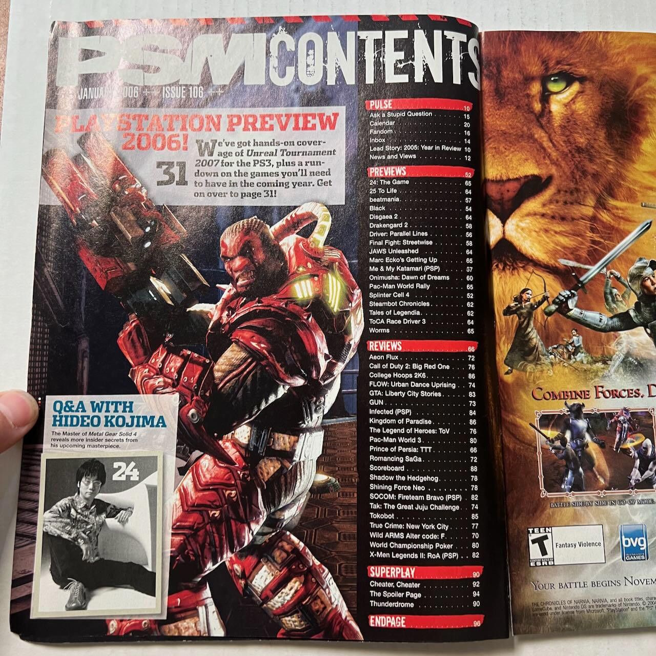Playstation PSM Magazine #106 JAN 2006 Preview Special Rare Size ONE SIZE - 8 Thumbnail