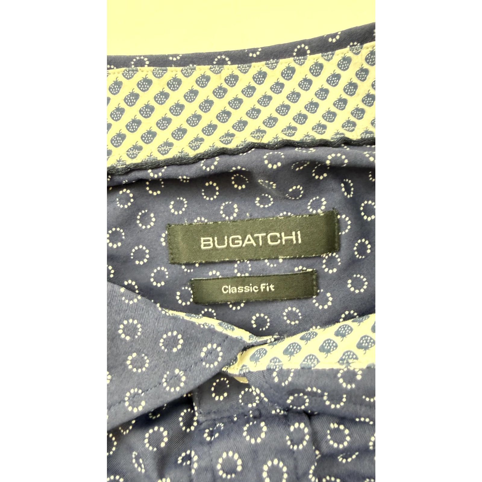 BUGATCHI VINTAGE Bugatchi Shirt Mens XL Blue Classic Fit Short Sleeve Button Up Patterned Casual Size US XXL / EU 58 / 5 - 3 Thumbnail