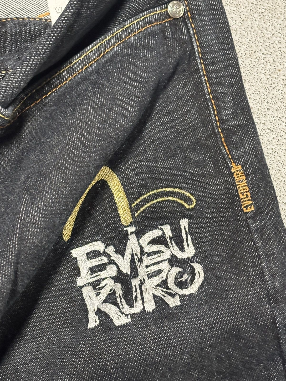 Evisu Evisu Kuro Embroidered Heavyduty Jeans Size US 34 / EU 50 - 7 Thumbnail
