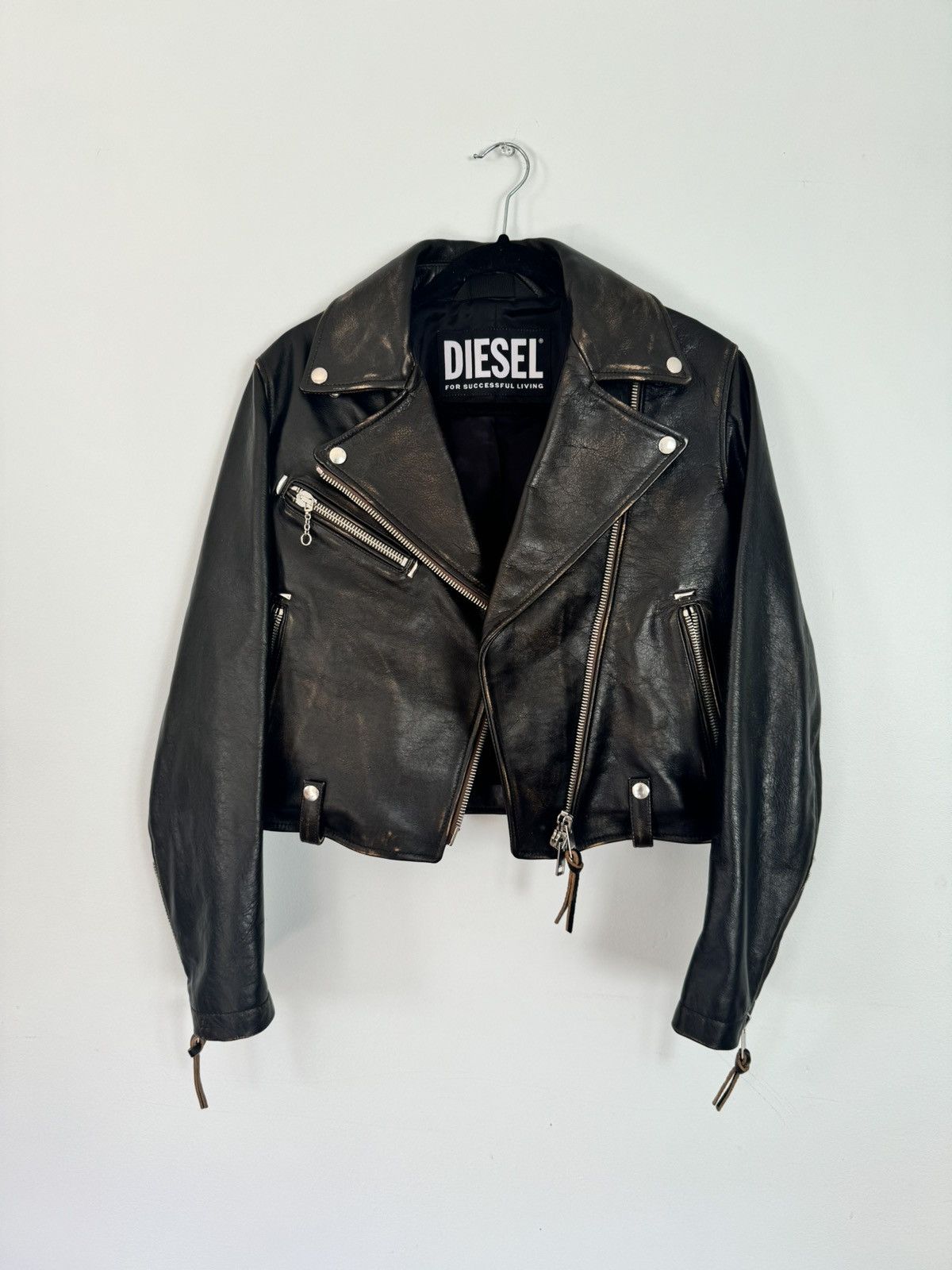 Diesel Diesel Motorcycle L Edmea Leather Jacket Size XS / US 0-2 / IT 36-38 - 1 Thumbnail