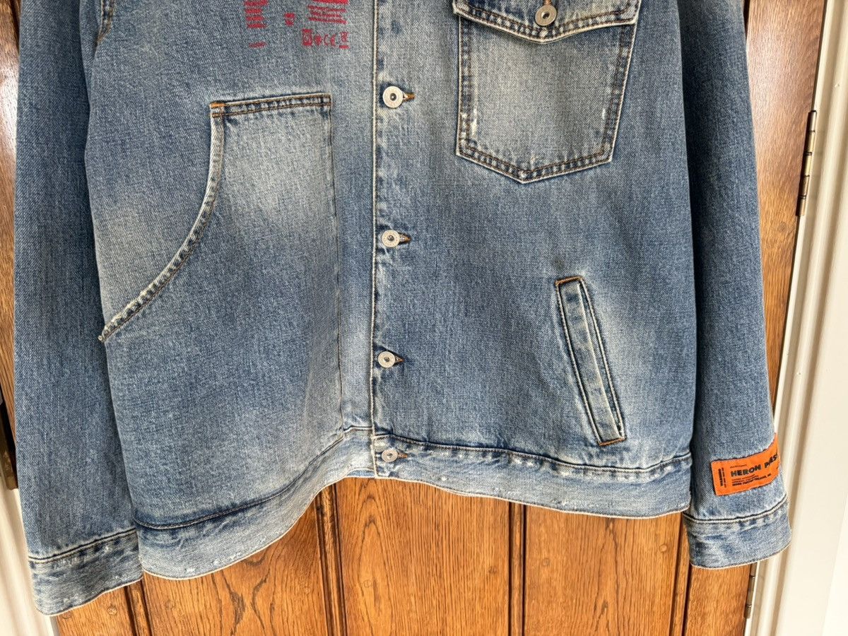 Heron Preston Heron Preston oiled distressed denim workwear trucker jacket Size US S / EU 44-46 / 1 - 11 Thumbnail