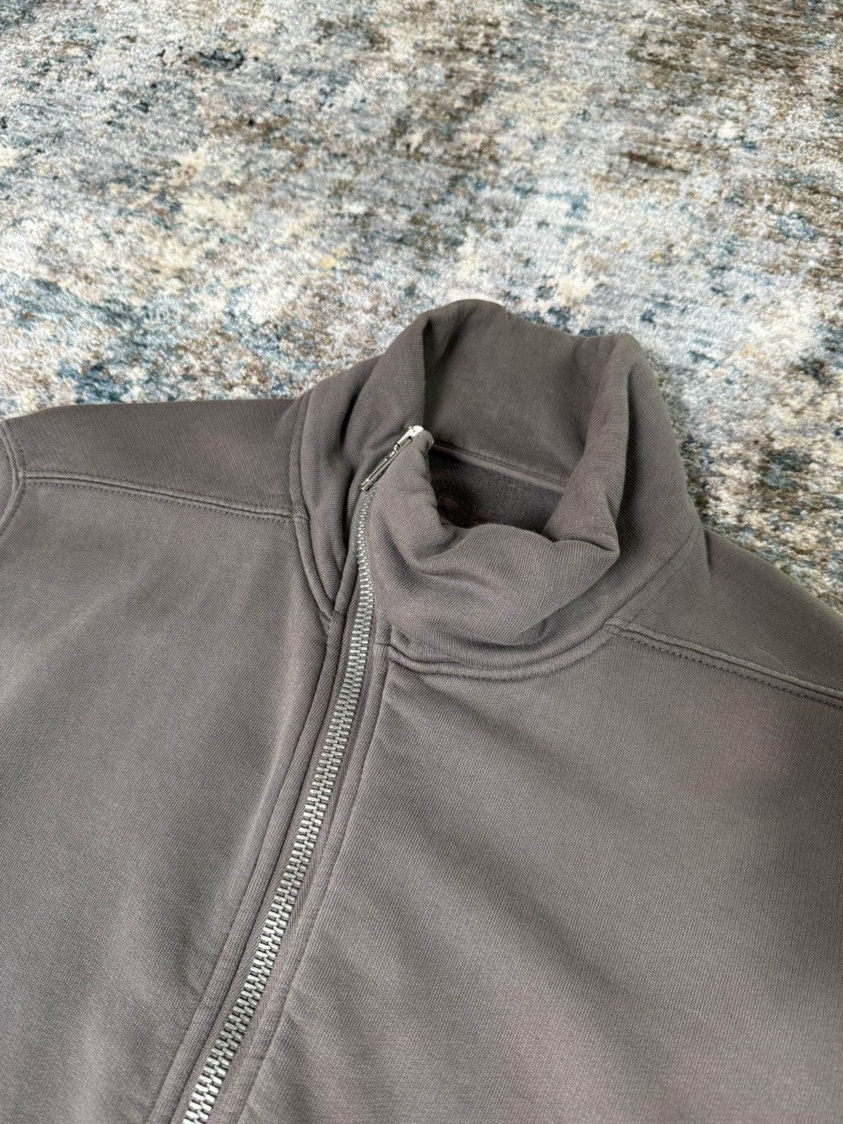 Rick Owens Rick Owens Dark Dust Asymmetrical Zip Mollino Sweatshirt Size US M / EU 48-50 / 2 - 3 Thumbnail
